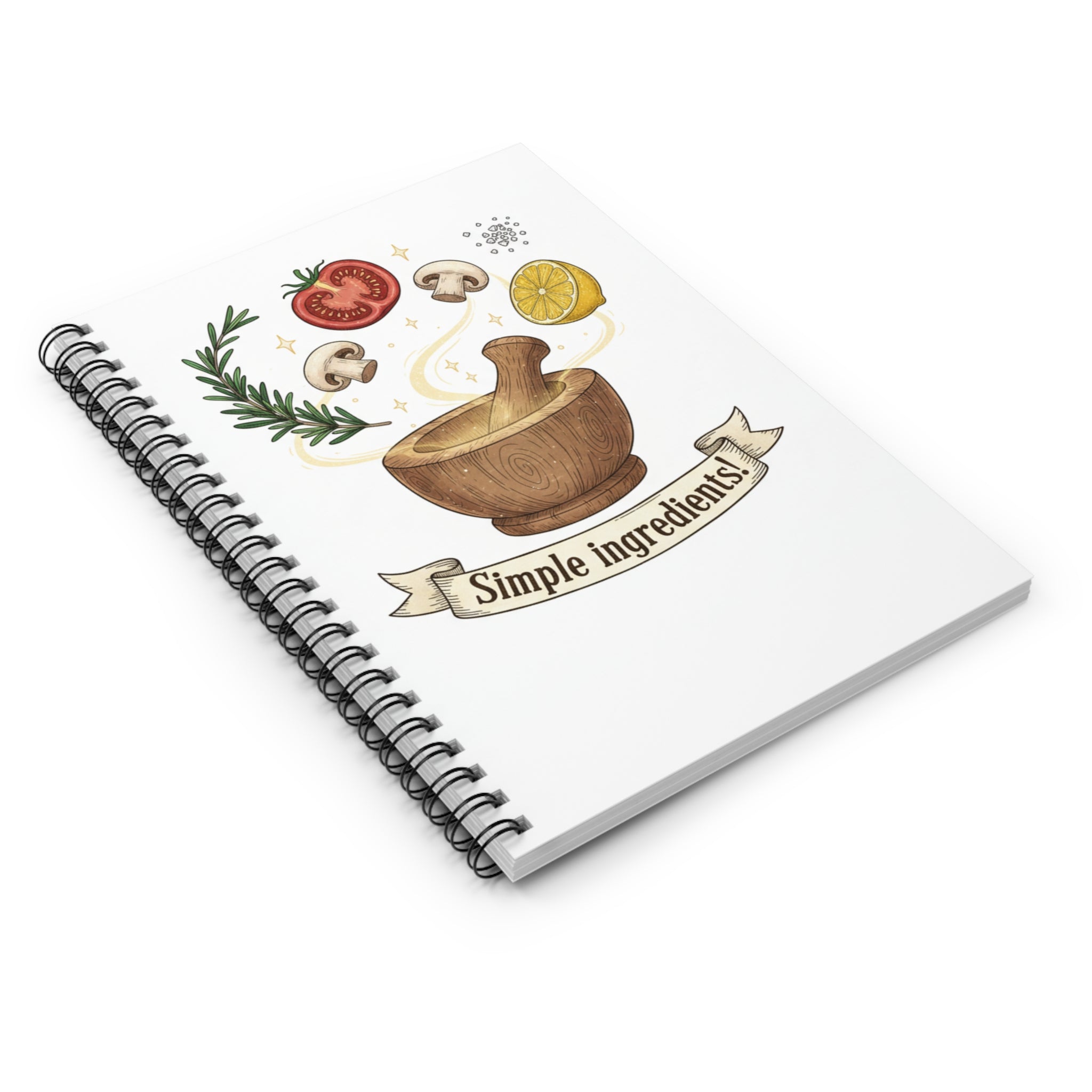 Simple Ingredients Spiral Notebook — Kitchen Herb & Recipe Journal