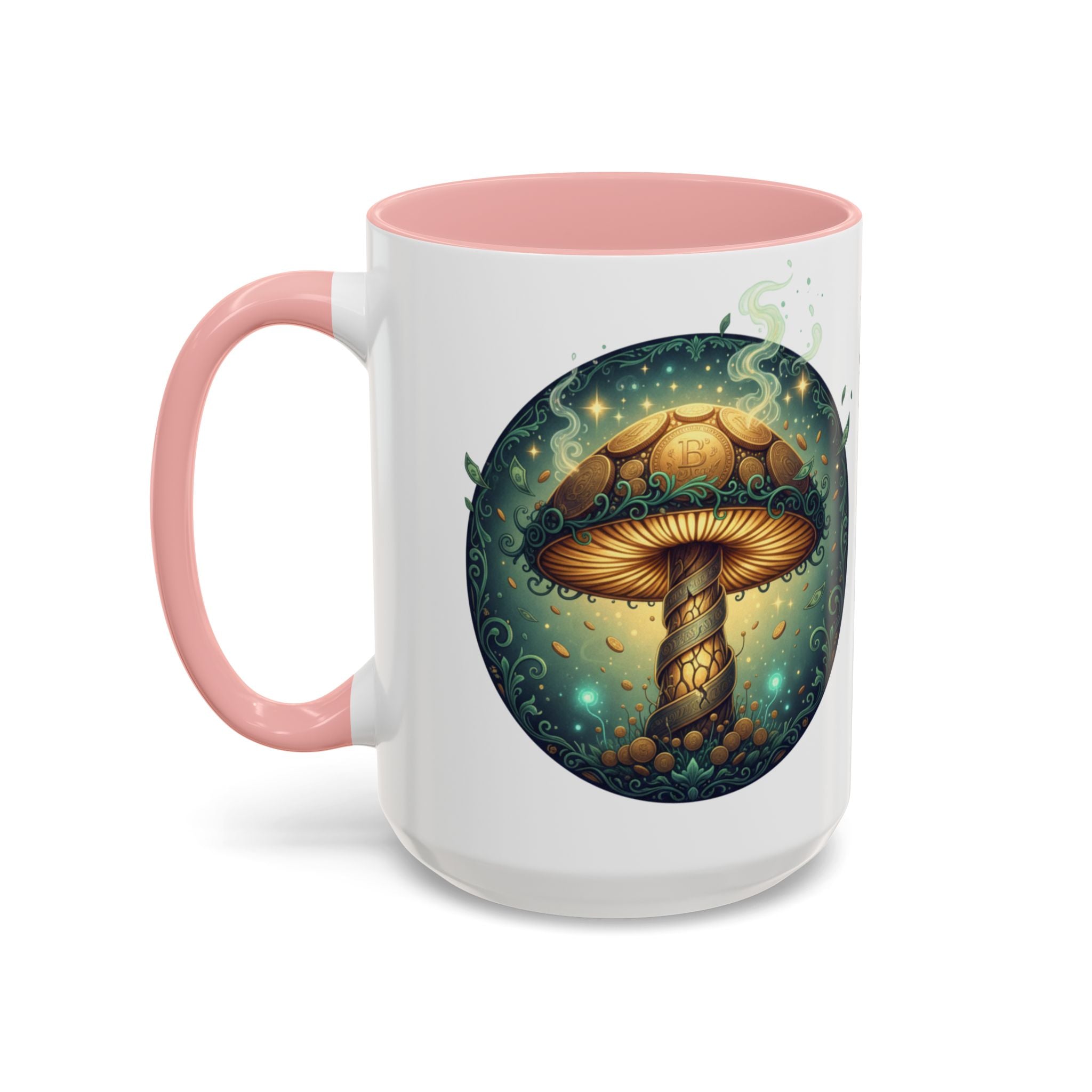 Mushroom Alchemy Coffee Mug — "Money flows to me freely, given, and in abundance" (11/15oz)
