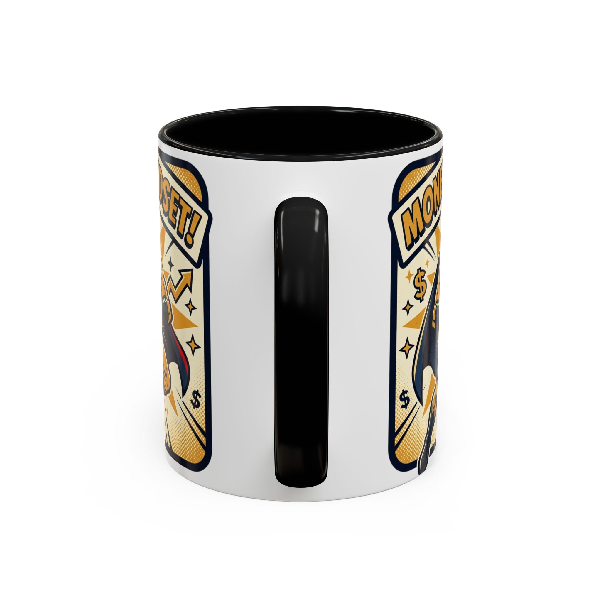 Money Mindset Coffee Mug — Motivational Superhero Design (11/15 oz)