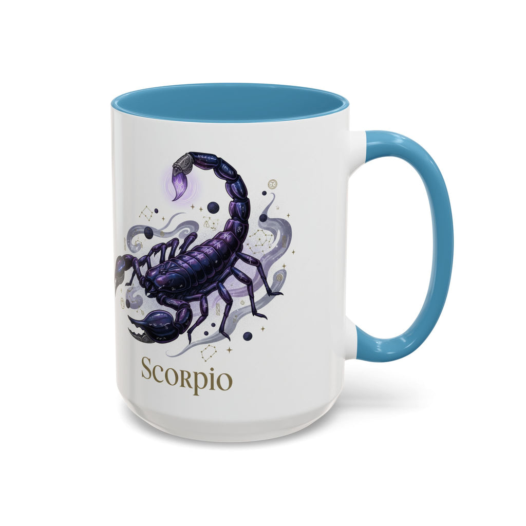 Scorpio Zodiac Coffee Mug — Purple Scorpion Accent Mug (11/15oz)
