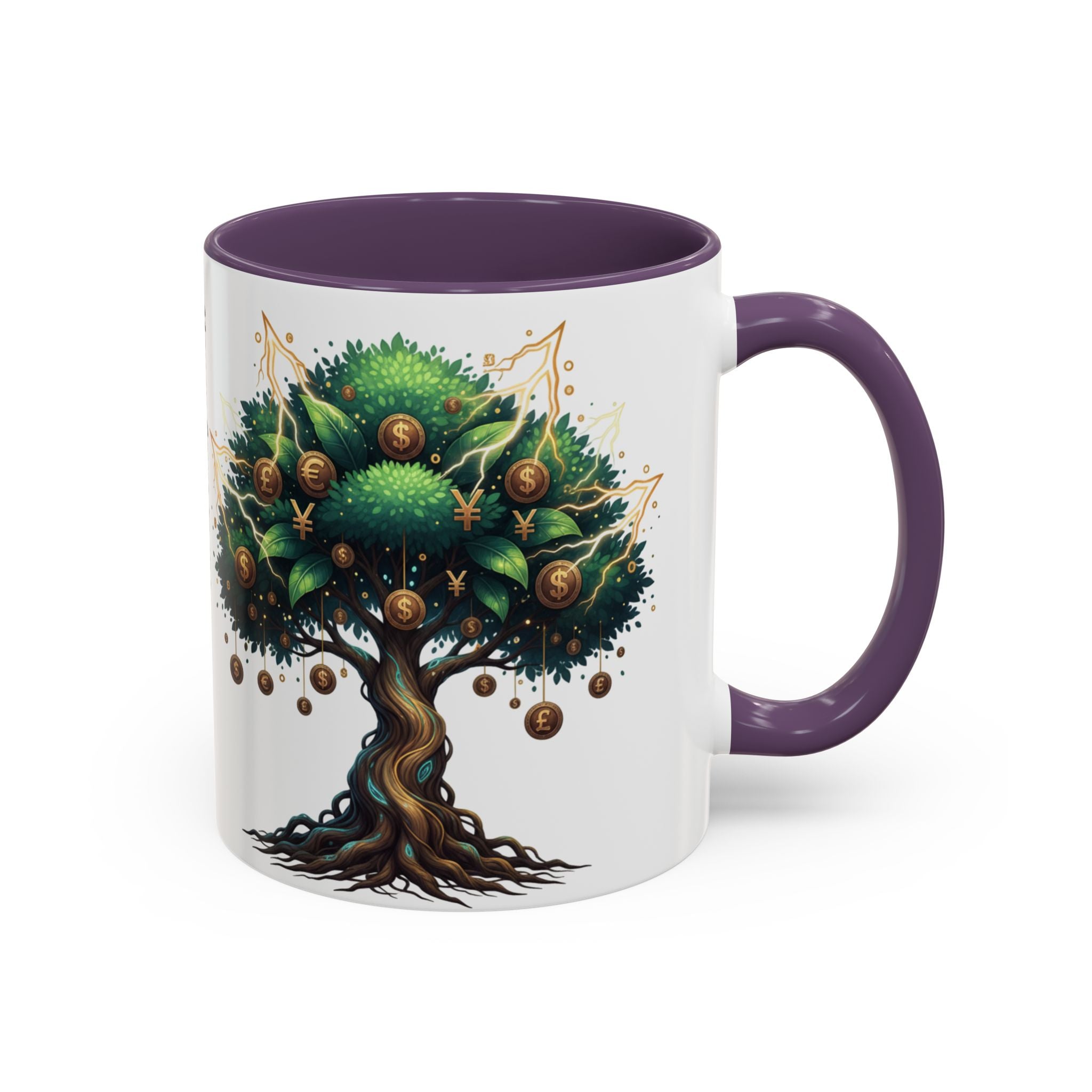 Accent Mug — Money Flows to Me Tree of Abundance Coffee Cup (11/15oz)