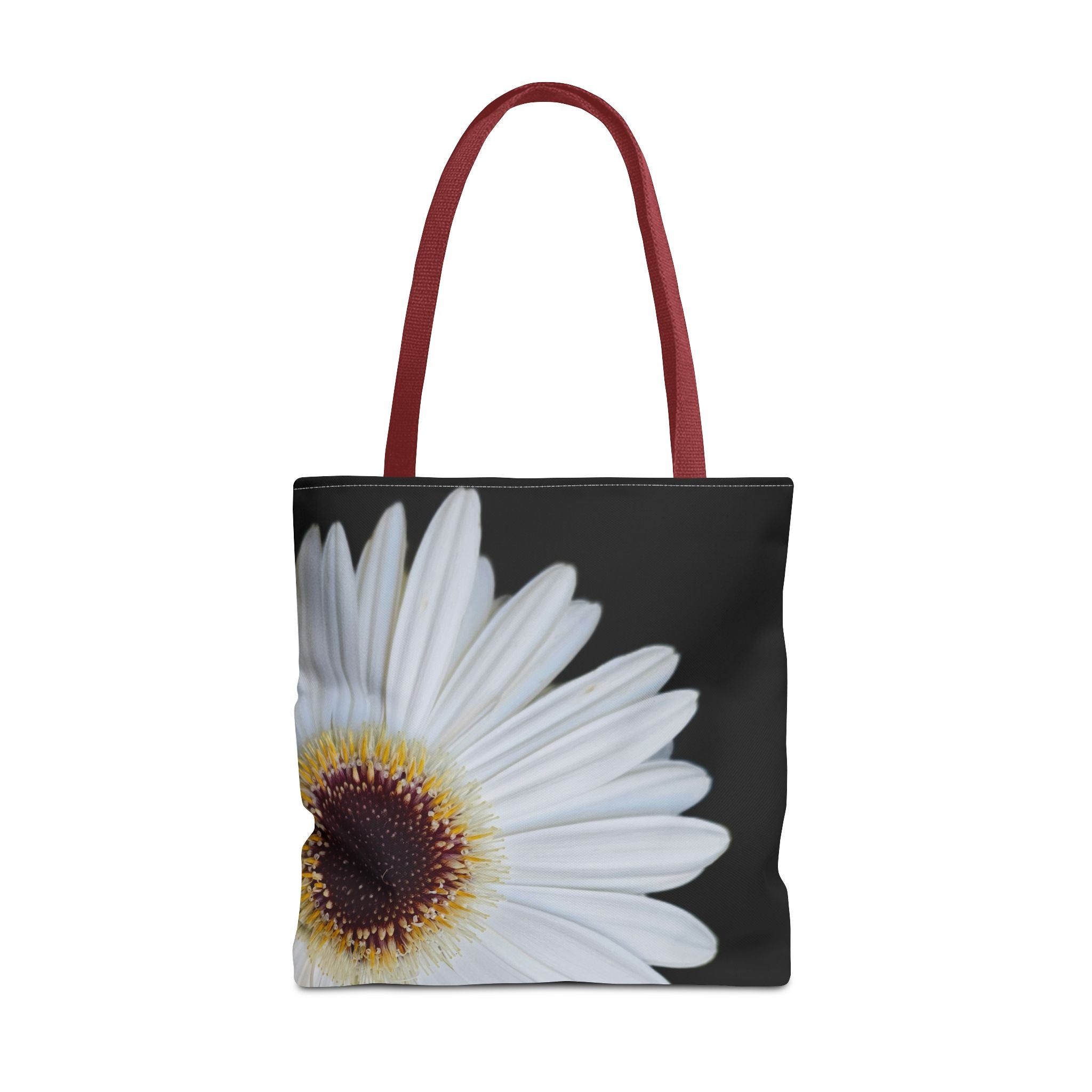 Daisy Corner Tote Bag — White Floral AOP Shopper