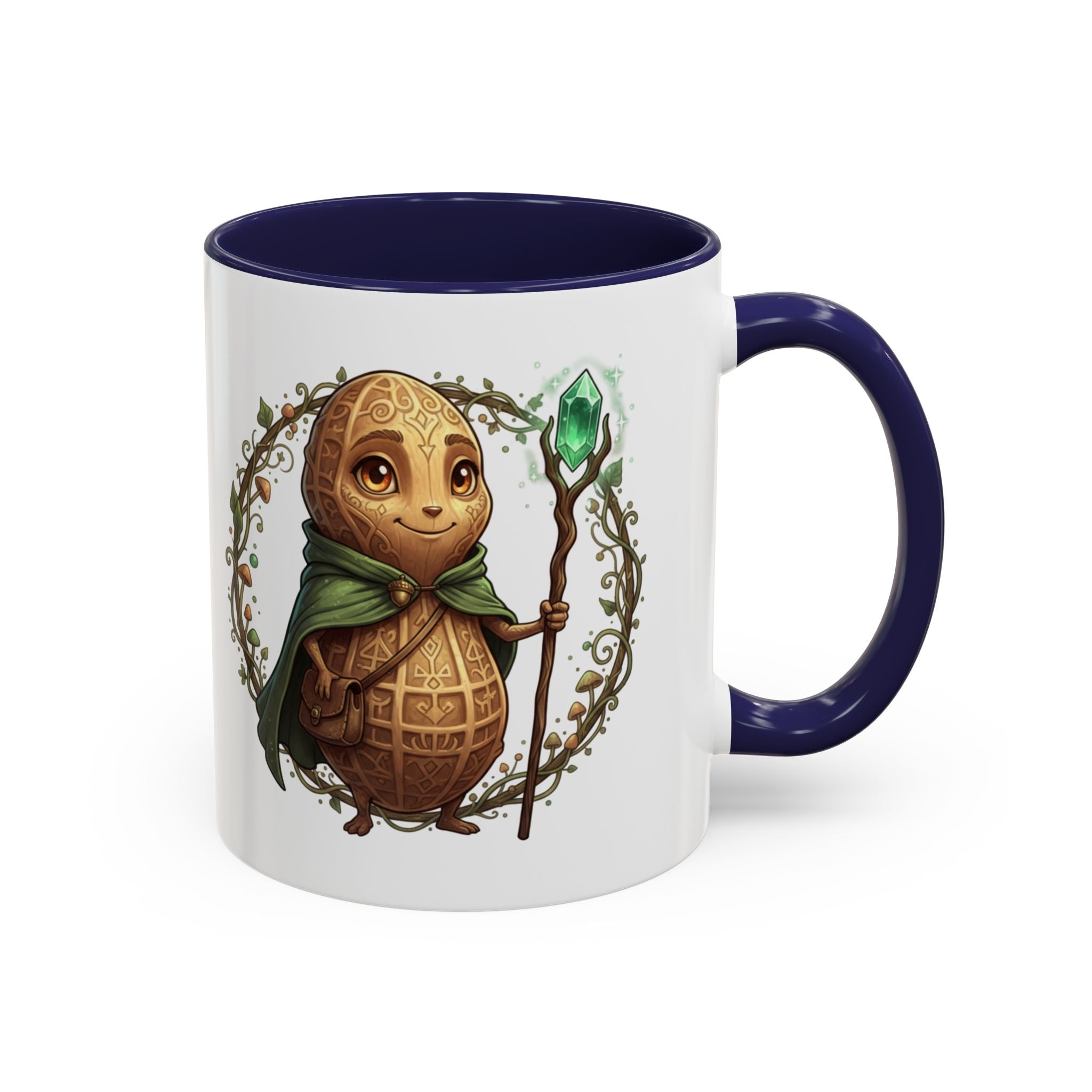 Cute Turtle Wizard Coffee Mug — Fantasy Magic Accent Mug (11/15oz)