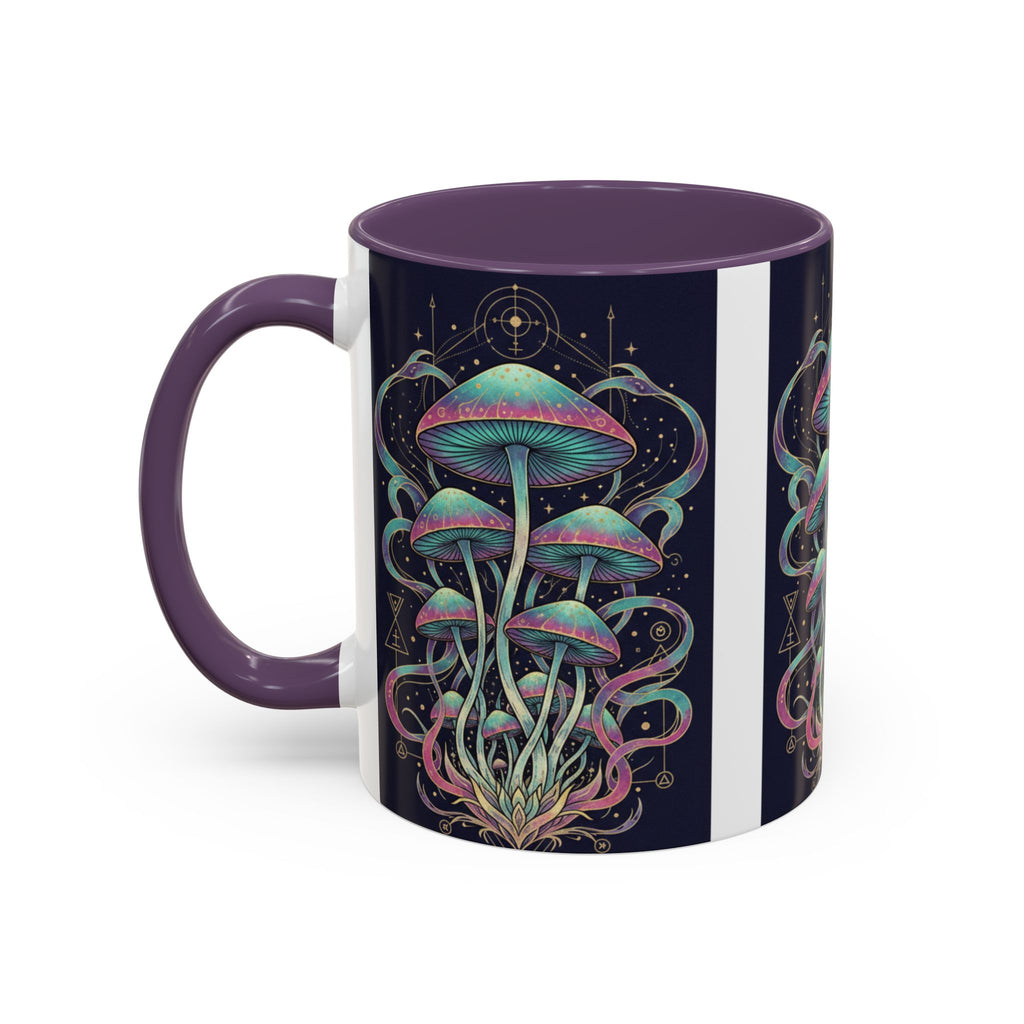 Mystical Mushroom Coffee Mug — Psychedelic Nature Art Accent Mug