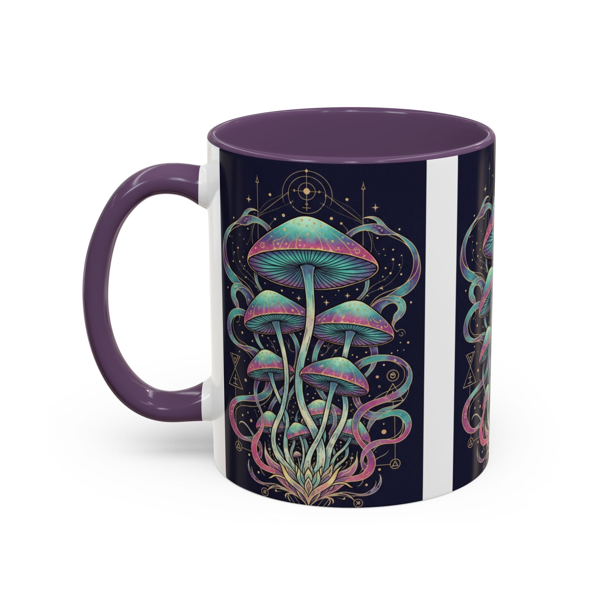 Mystical Mushroom Coffee Mug — Psychedelic Nature Art Accent Mug