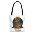 Wealth Dragon Tote Bag — Fantasy Dragon Treasure Illustration Tote