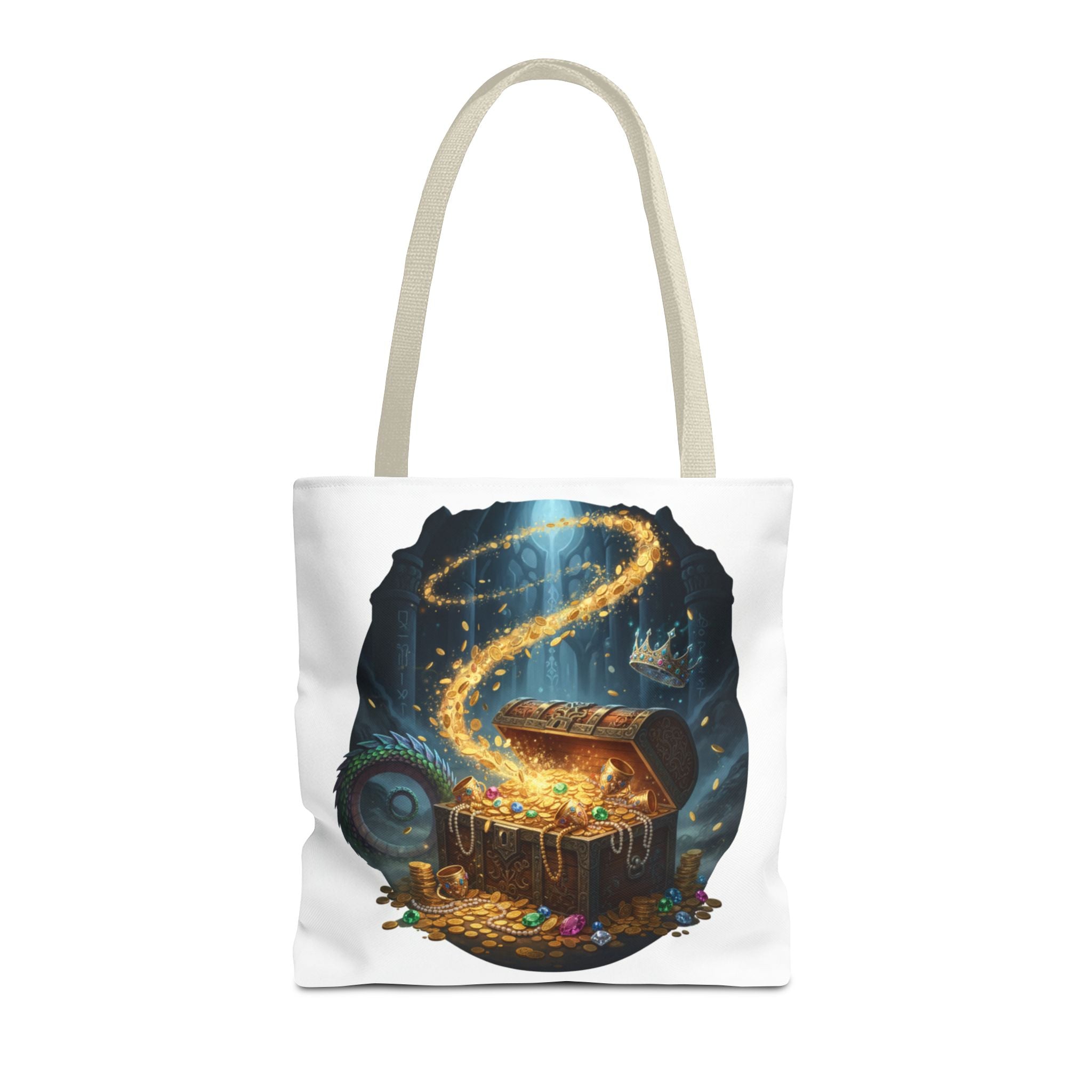 Magic Treasure Chest Tote Bag — Fantasy Pirate Gold Illustration Tote