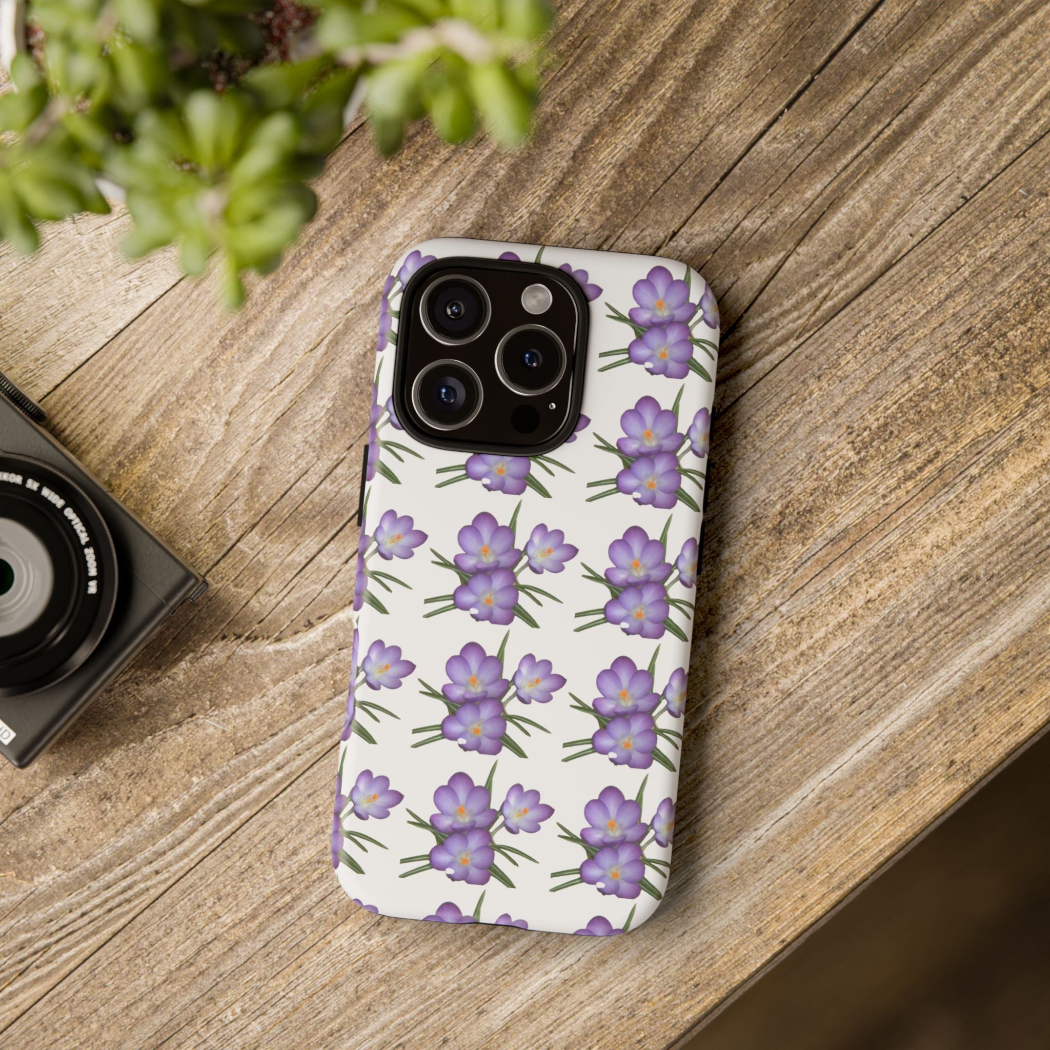 Tough Case — Purple Floral Phone Case