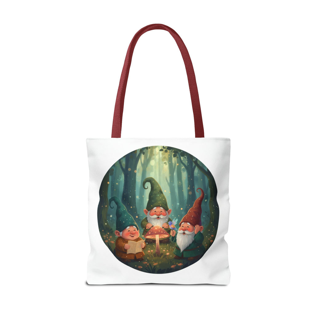 Gnome Forest Tote Bag — Magical Woodland Gnomes All-Over Print