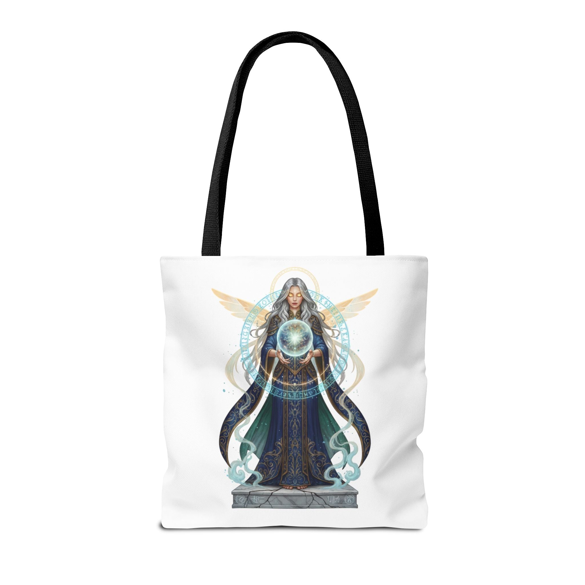 Mystic Oracle Tote Bag — Crystal Ball Seer Illustration