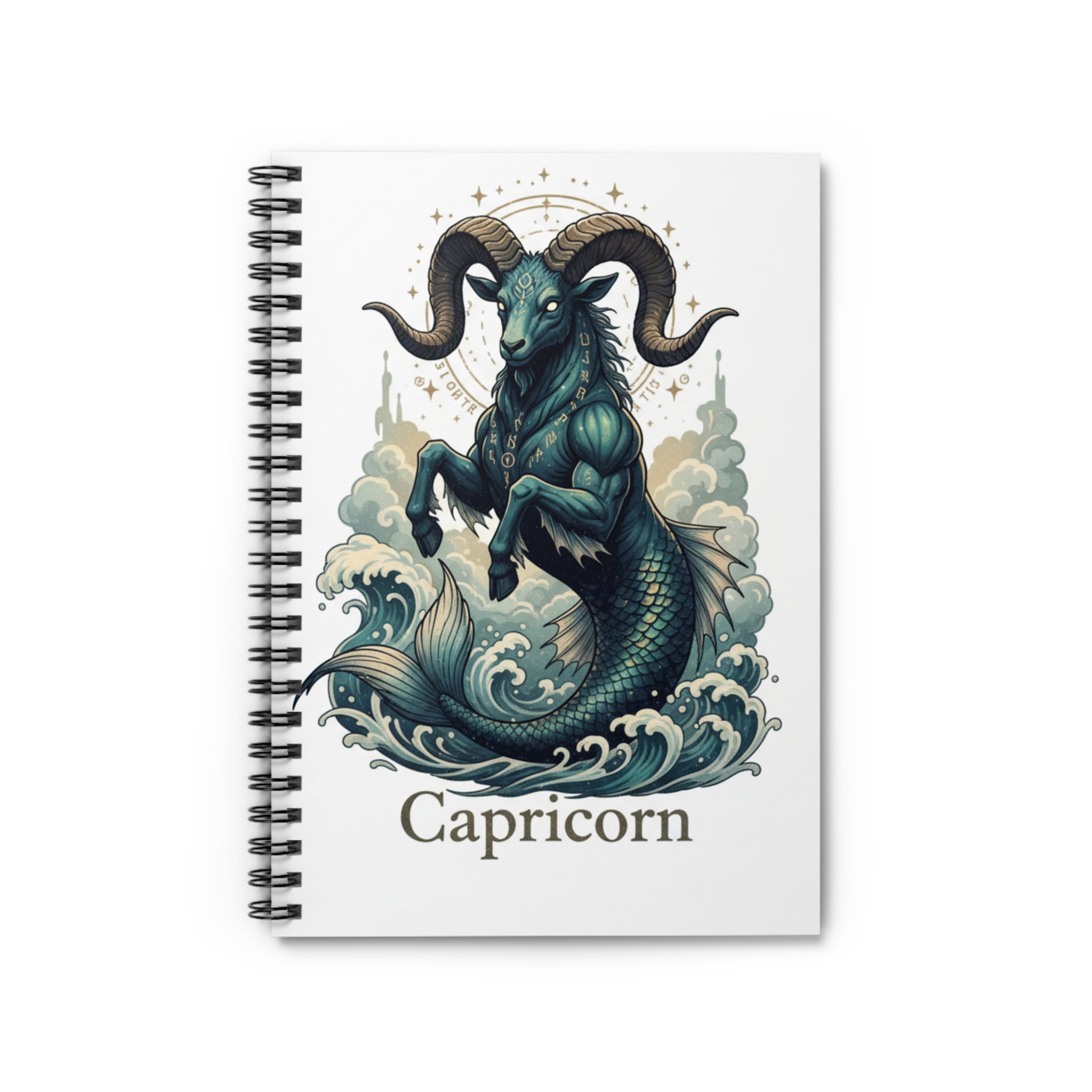 Capricorn Spiral Notebook — Zodiac Sea-Goat Ruled Journal