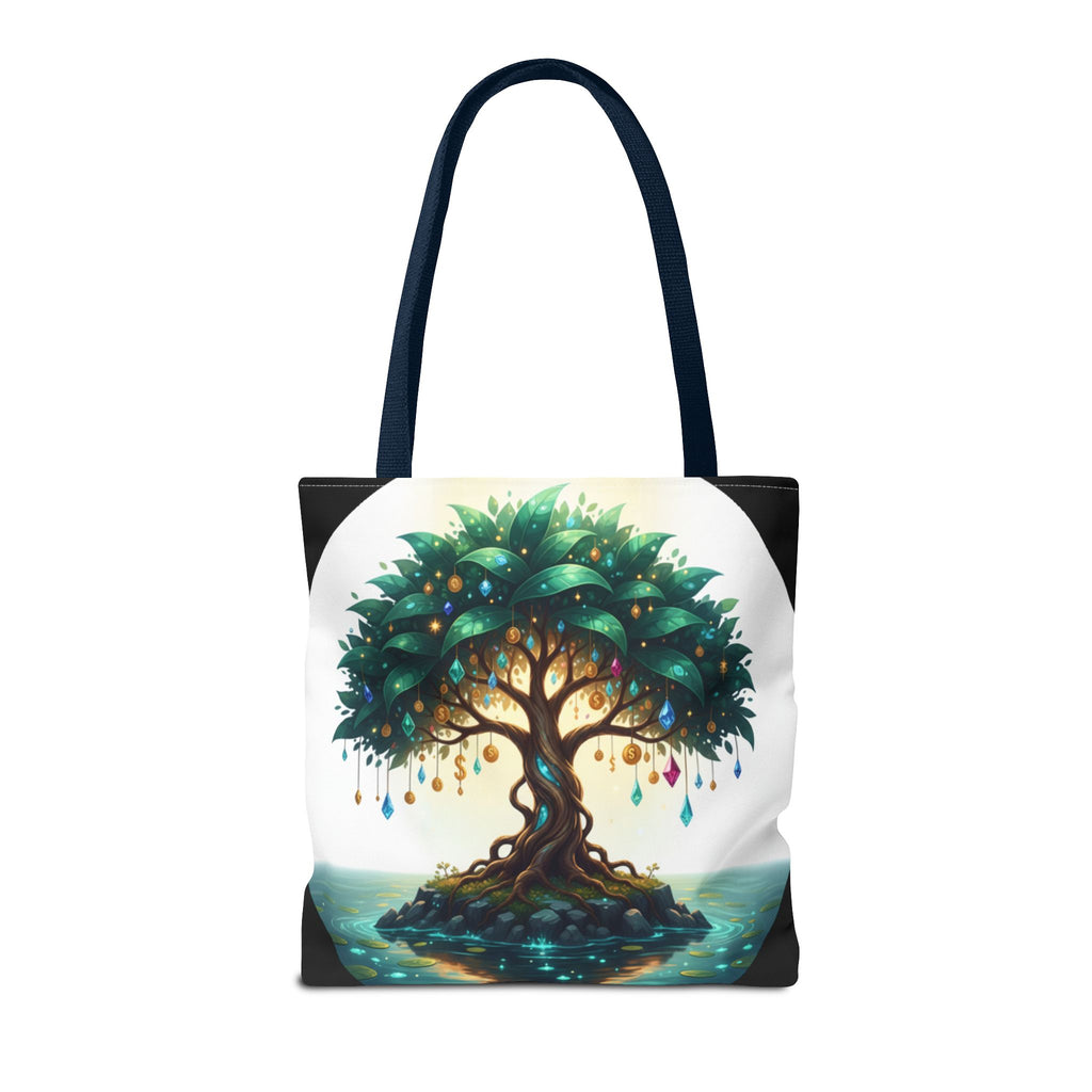 Enchanted Tree Tote Bag - Mystical Gem-Decorated Tree All-Over Print