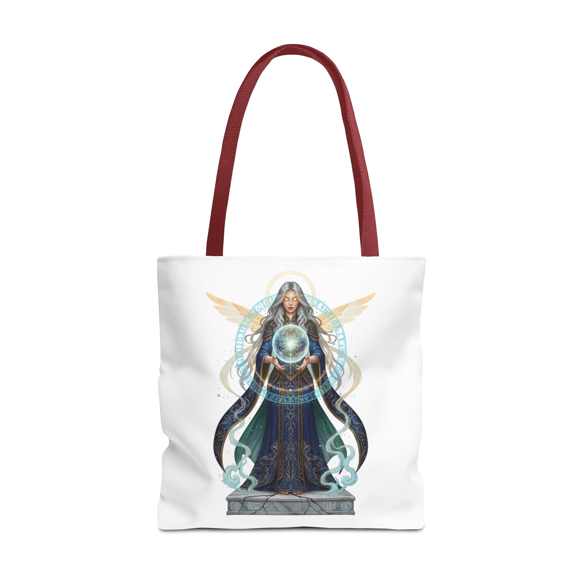 Mystic Oracle Tote Bag — Crystal Ball Seer Illustration