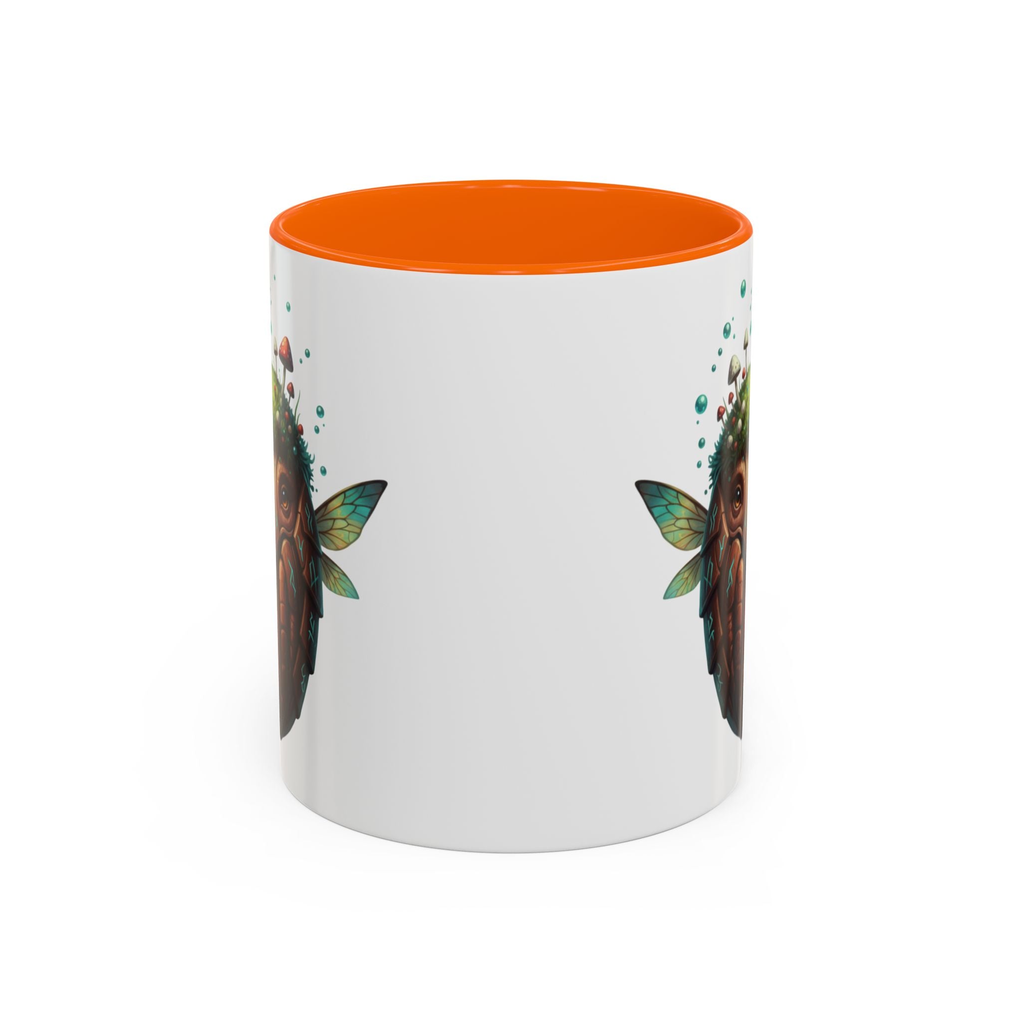 Mushroom Forest Mask Accent Coffee Mug — Fantasy Woodland Creature 11/15oz