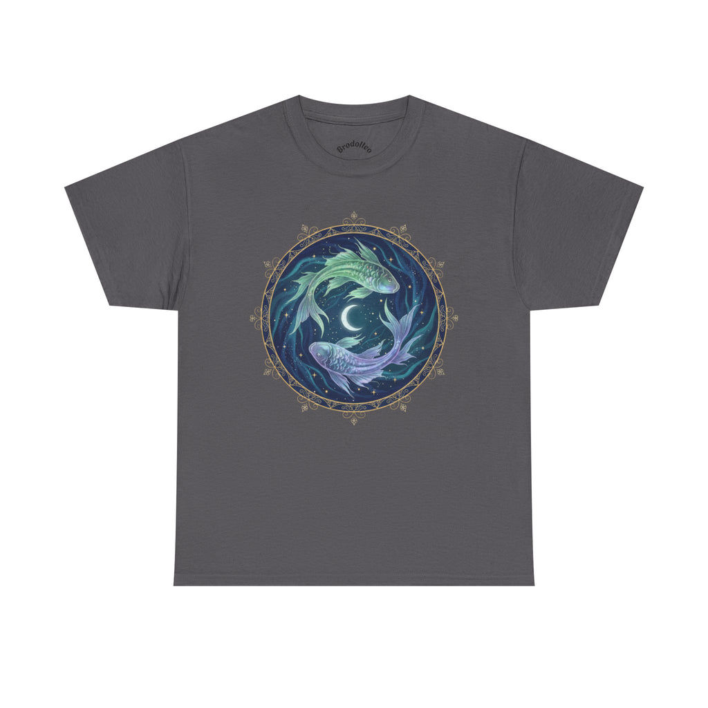 Pisces Fish Tee — Celestial Koi Moon Graphic T-Shirt