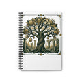 Ruins & Golden Tree Spiral Notebook — Illustrated Lined Journal for Writers & Fantasy Fans