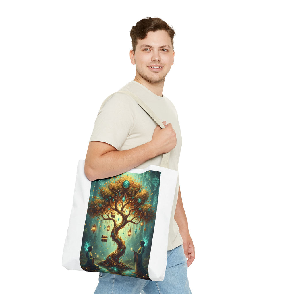 Enchanted Tree Tote Bag — Magical Night Forest Art AOP