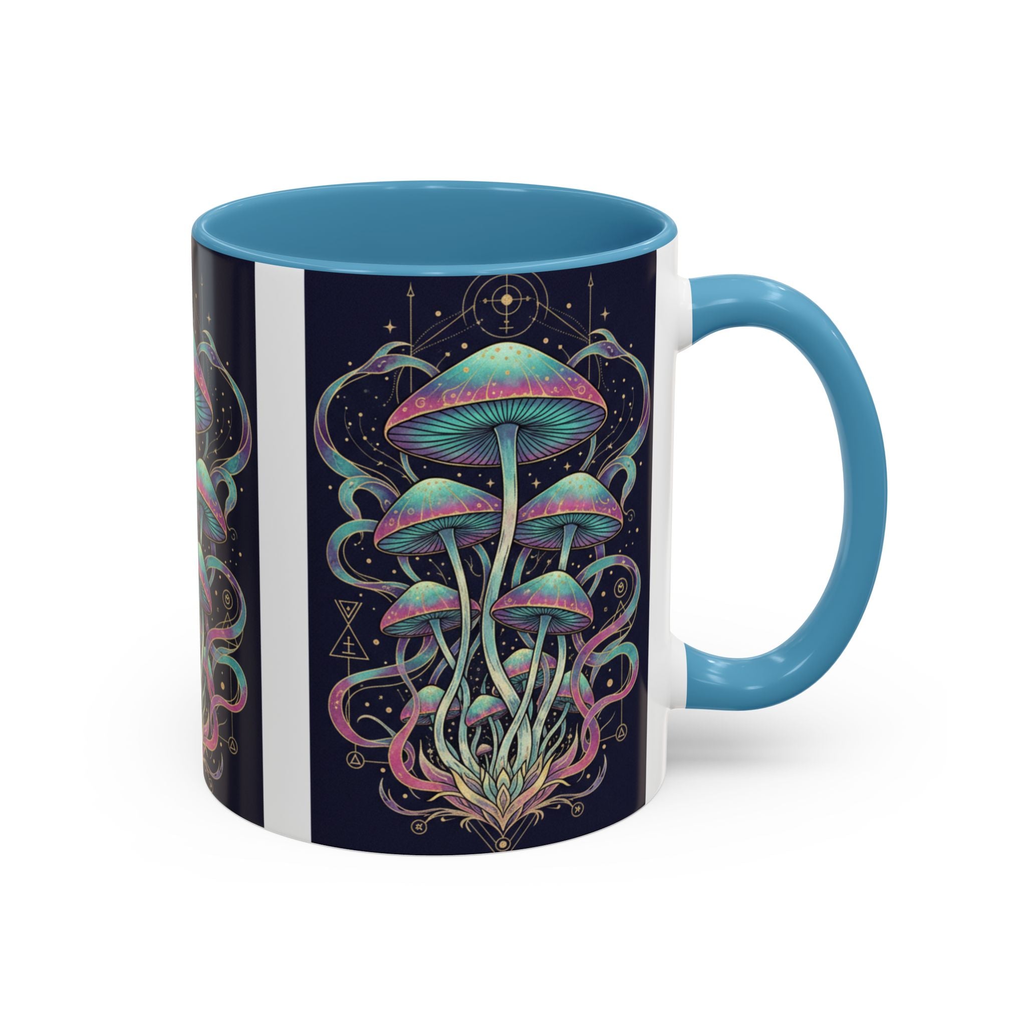 Mystical Mushroom Coffee Mug — Psychedelic Nature Art Accent Mug