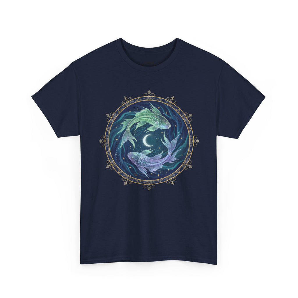 Pisces Fish Tee — Celestial Koi Moon Graphic T-Shirt