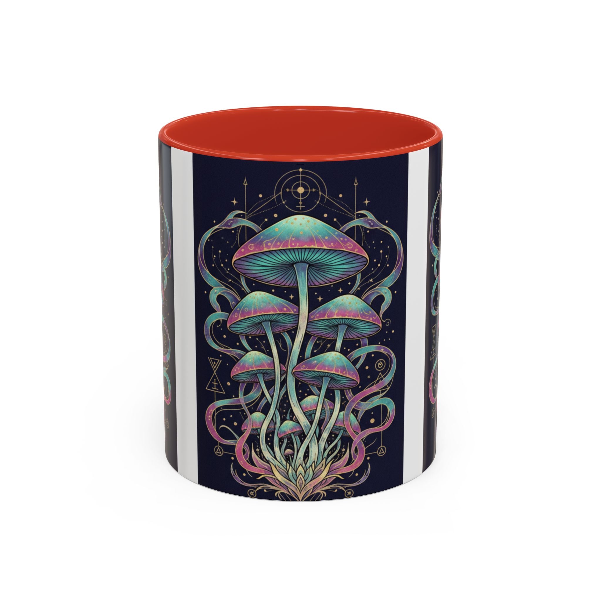 Mystical Mushroom Coffee Mug — Psychedelic Nature Art Accent Mug