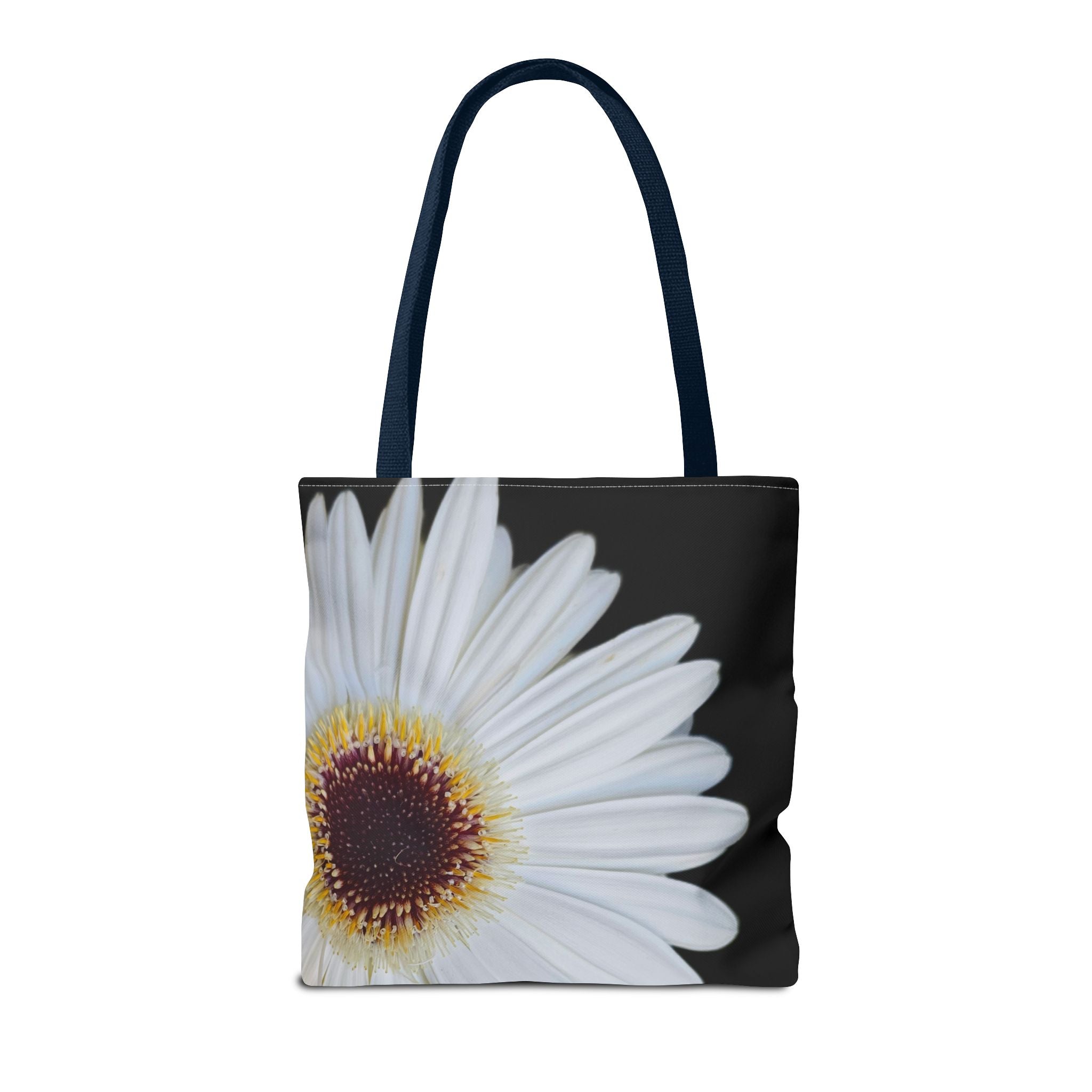 Daisy Corner Tote Bag — White Floral AOP Shopper