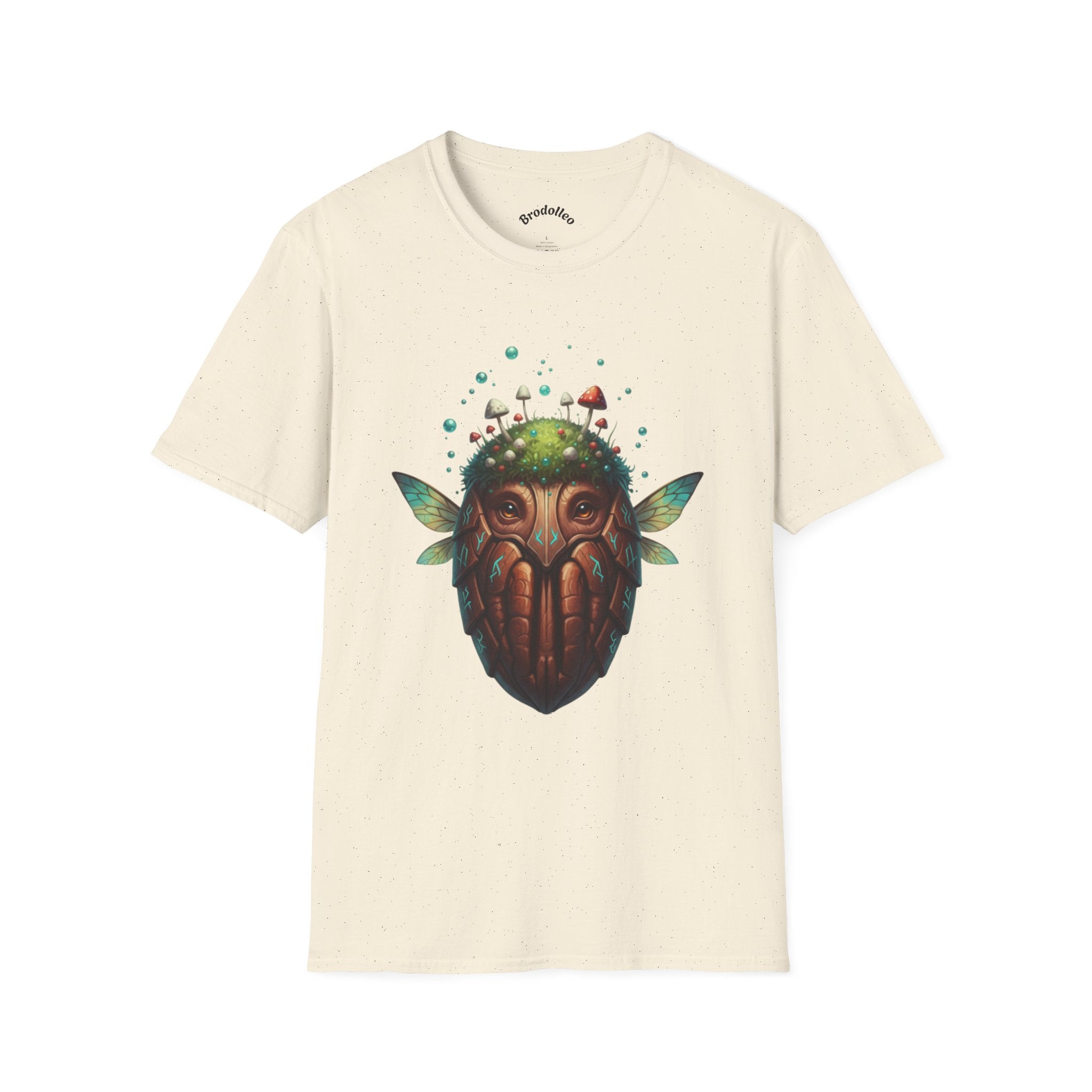 Fantasy Forest Mask T-Shirt — Woodland Creature Tee with Mushroom Crown