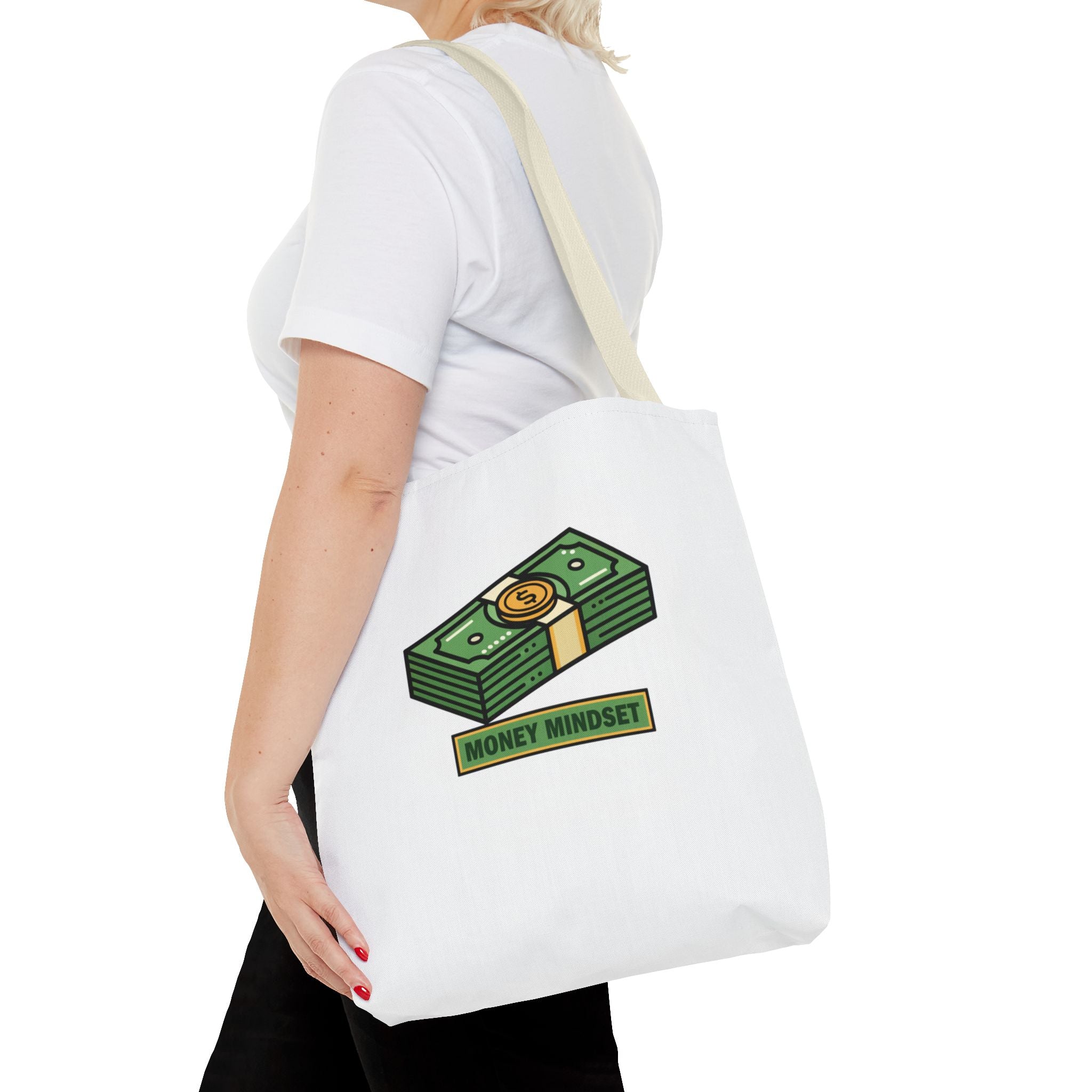Money Mindset Tote Bag — Cash Stack Graphic Eco Shopper