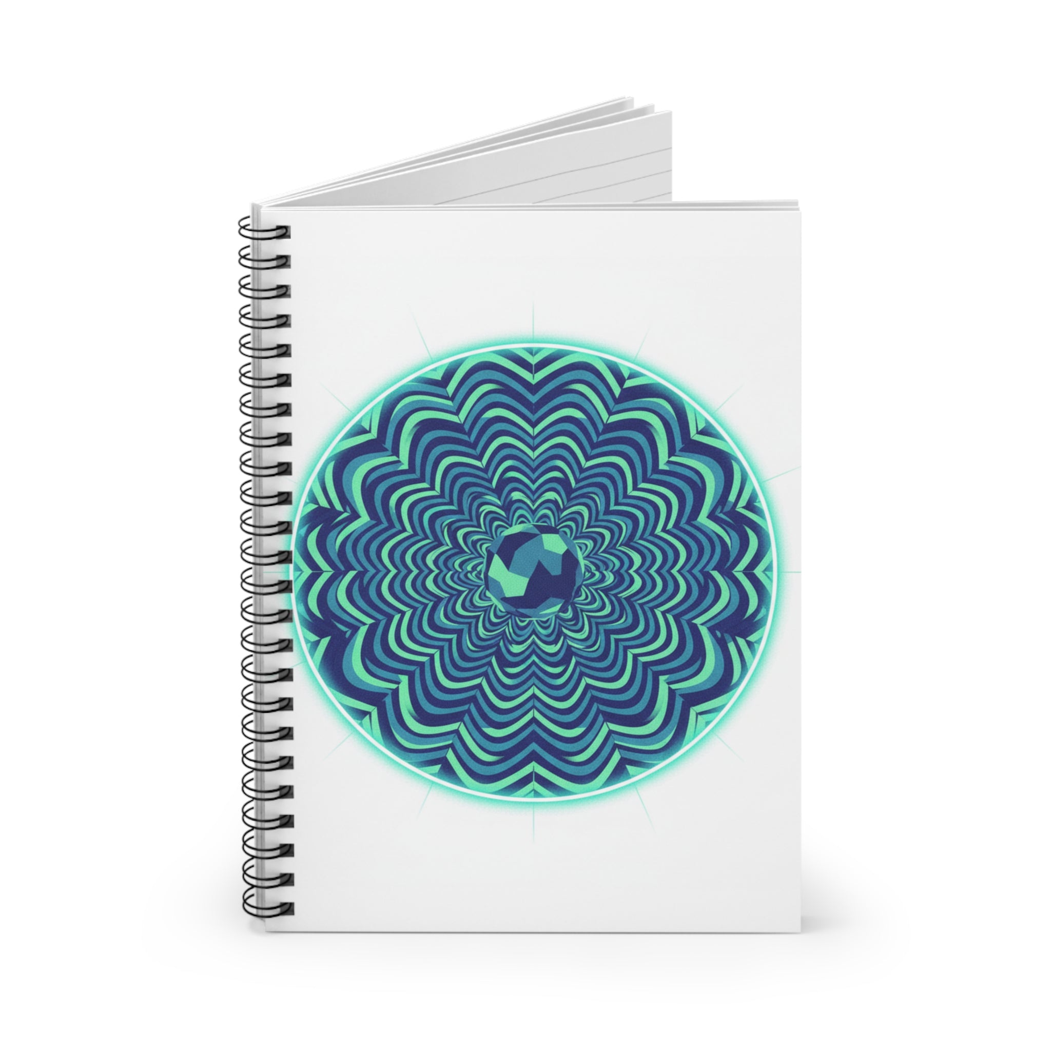 Psychedelic Mandala Spiral Notebook — Ruled Journal for Notes & Sketches