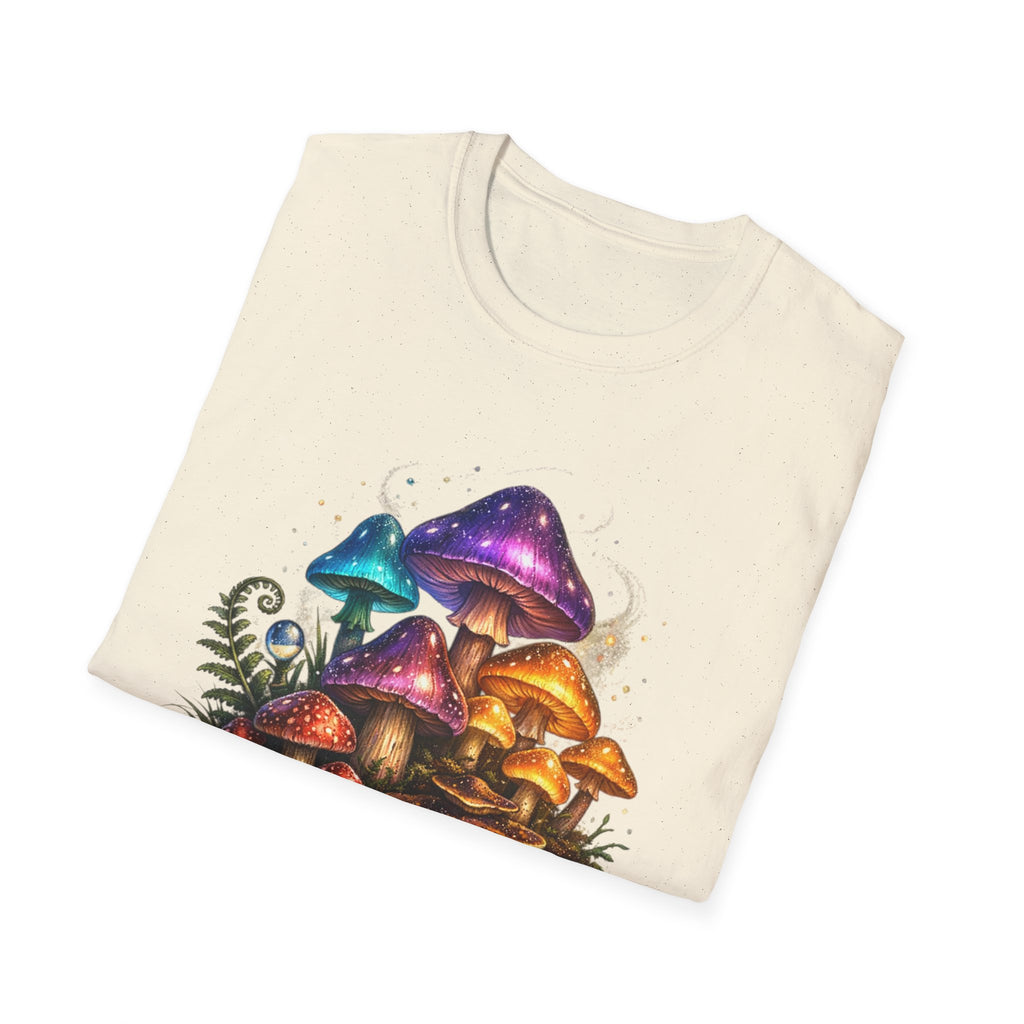 Mushroom Grove Graphic T-Shirt — Colorful Fantasy Fungi Design