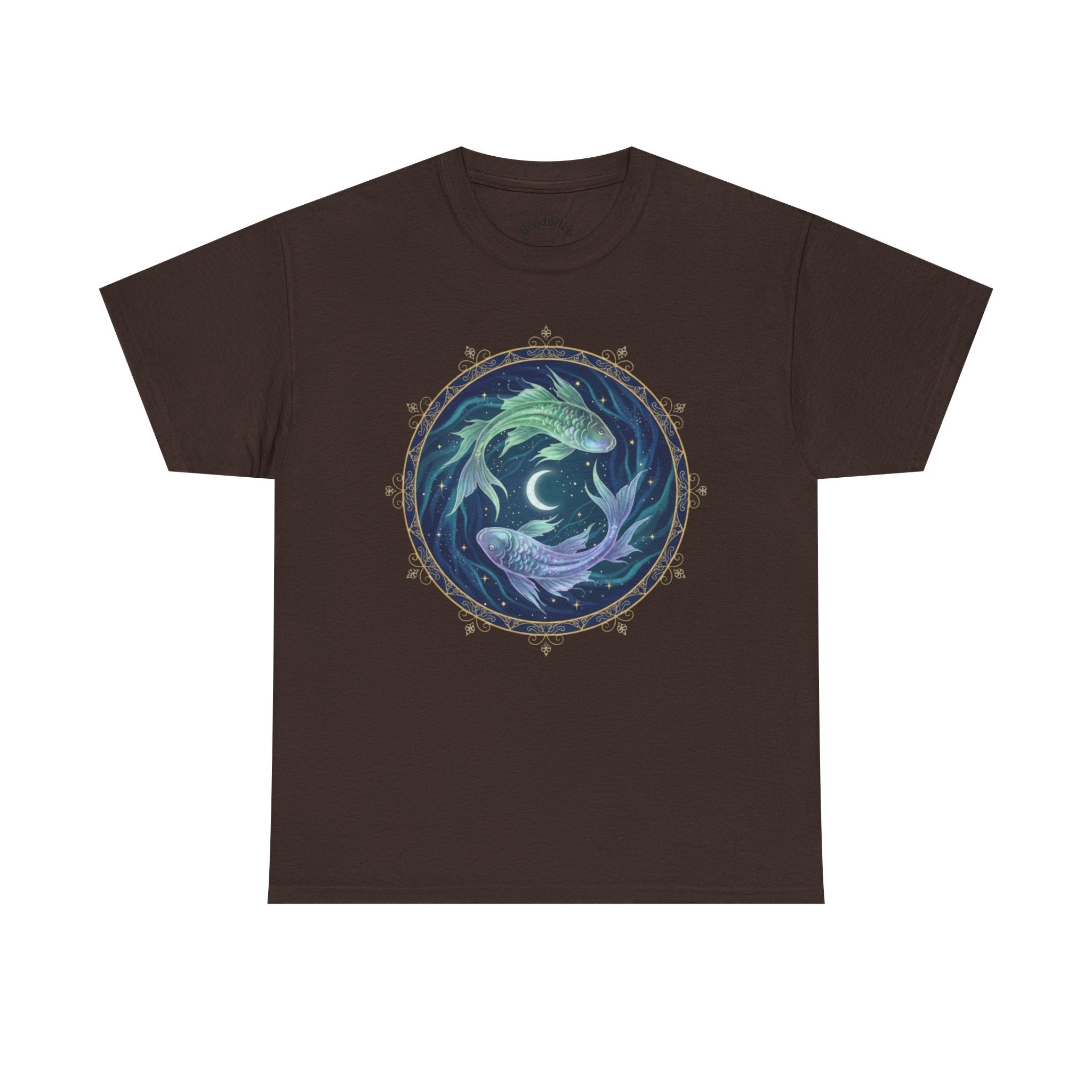 Pisces Fish Tee — Celestial Koi Moon Graphic T-Shirt