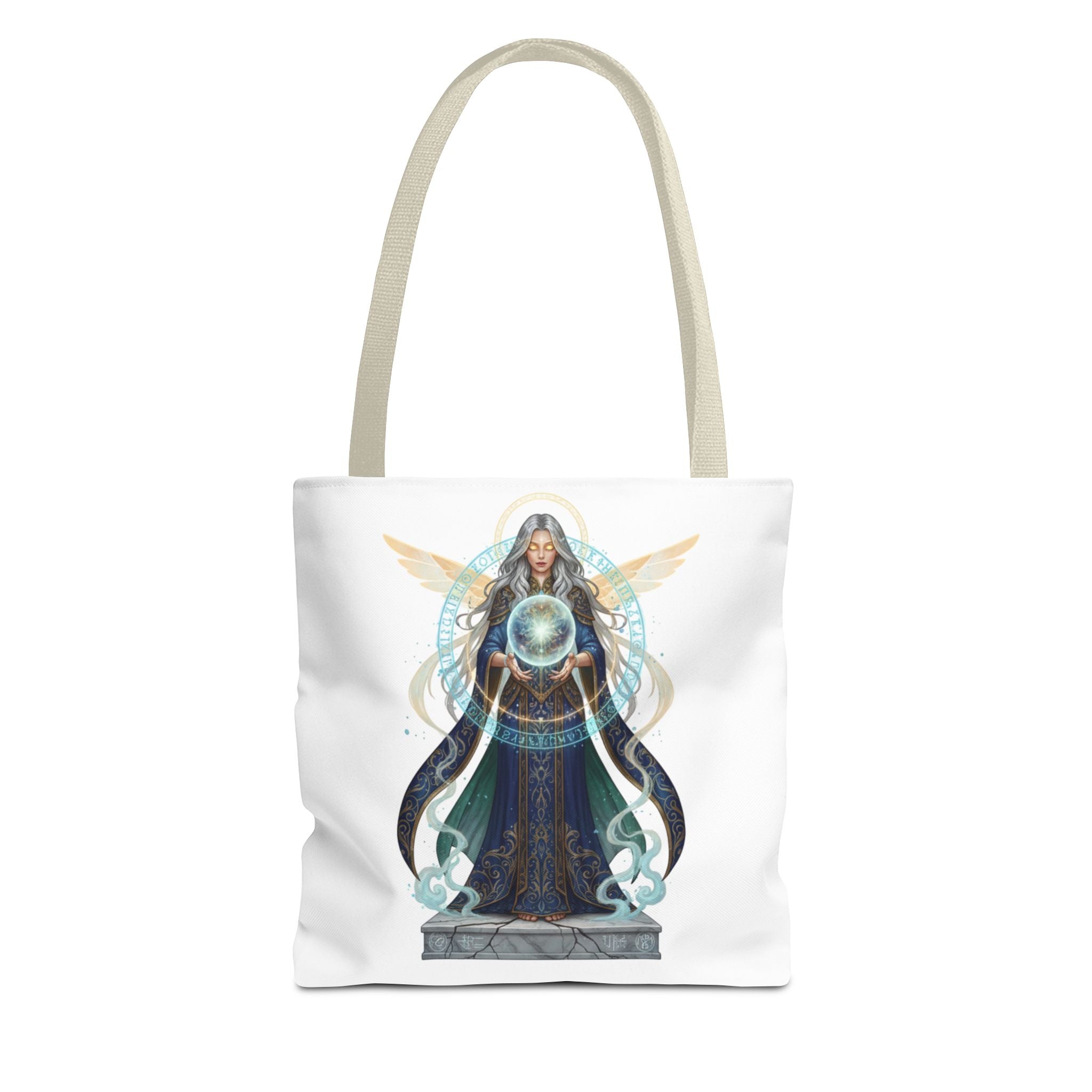 Mystic Oracle Tote Bag — Crystal Ball Seer Illustration