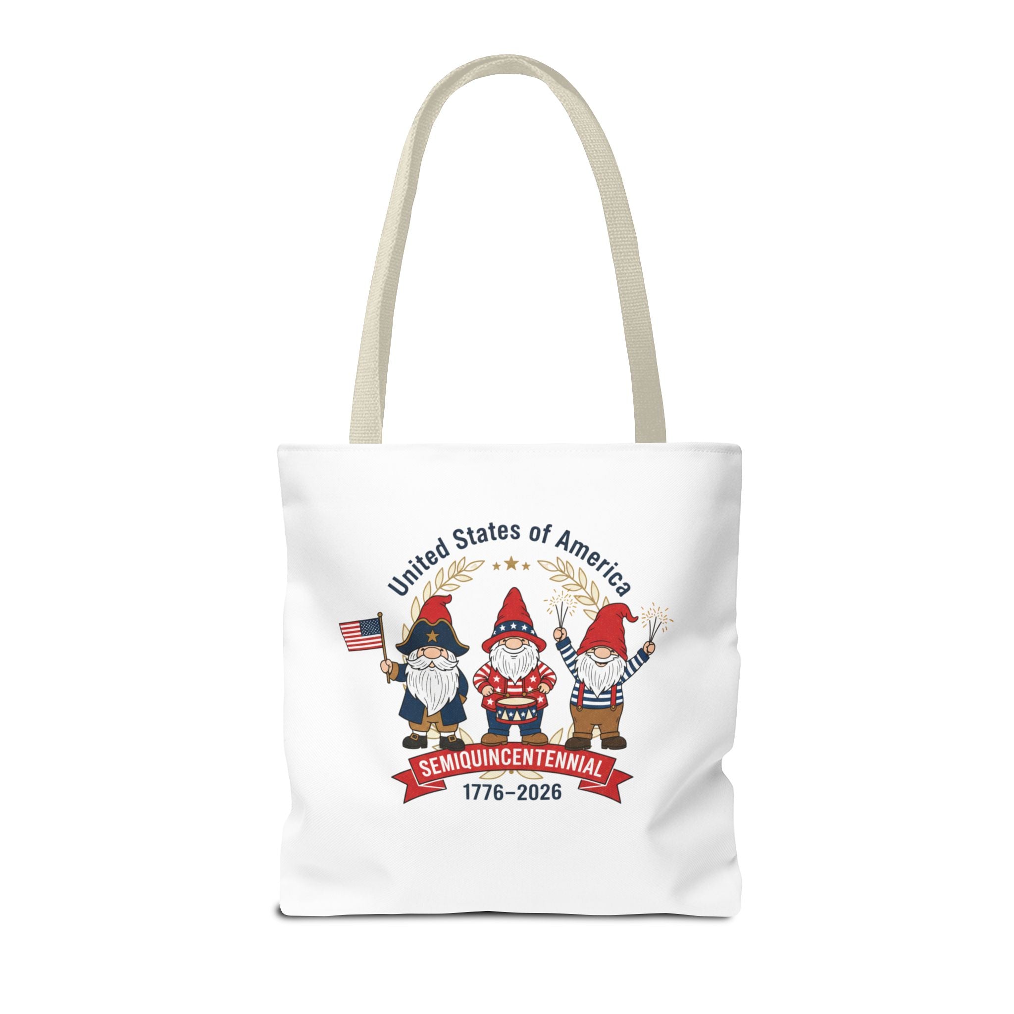 Tote Bag — USA 250th Semiquincentennial 1776–2026 Patriotic Gnome Tote
