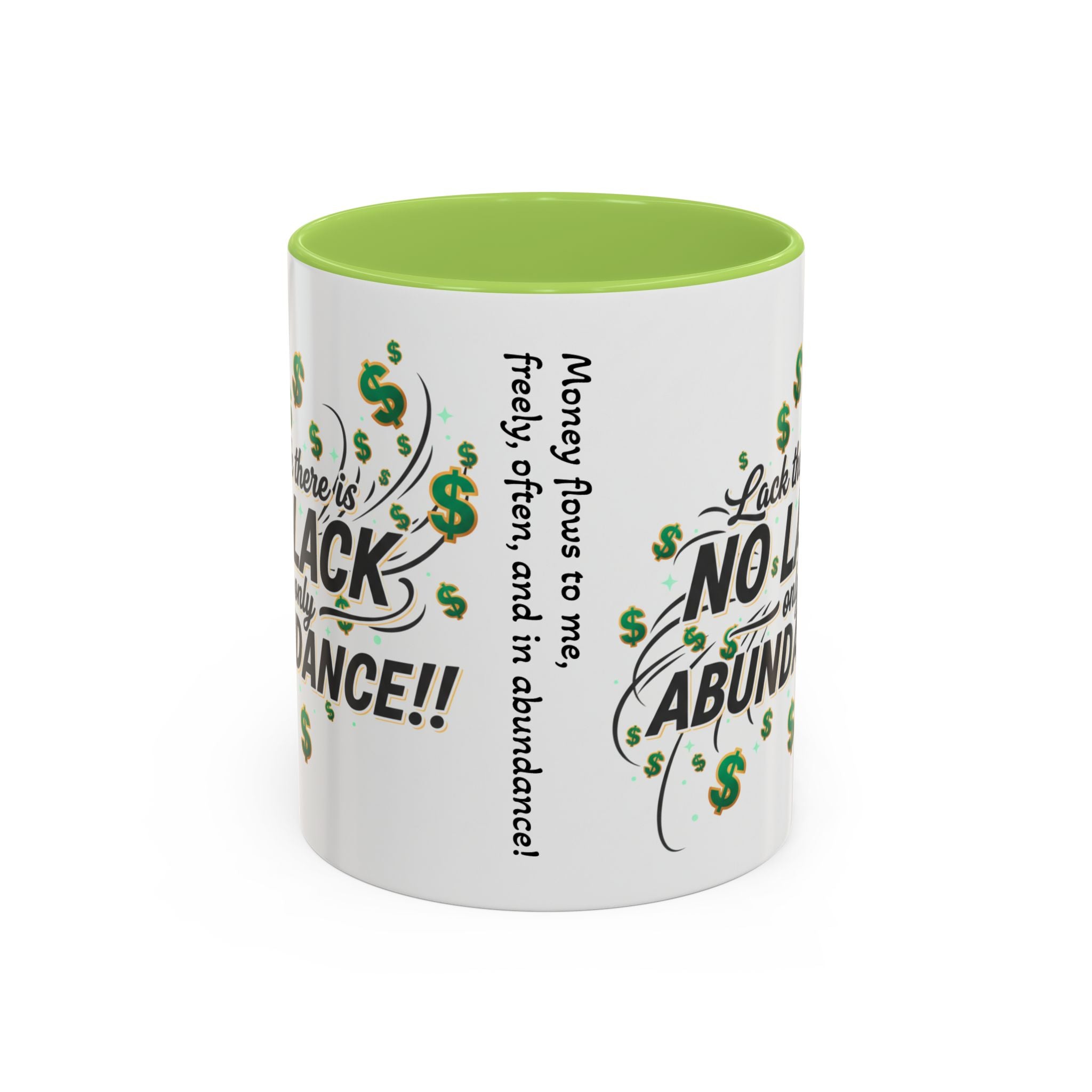 Abundance Coffee Mug — "No Lack, Only Abundance" Inspirational Accent Mug