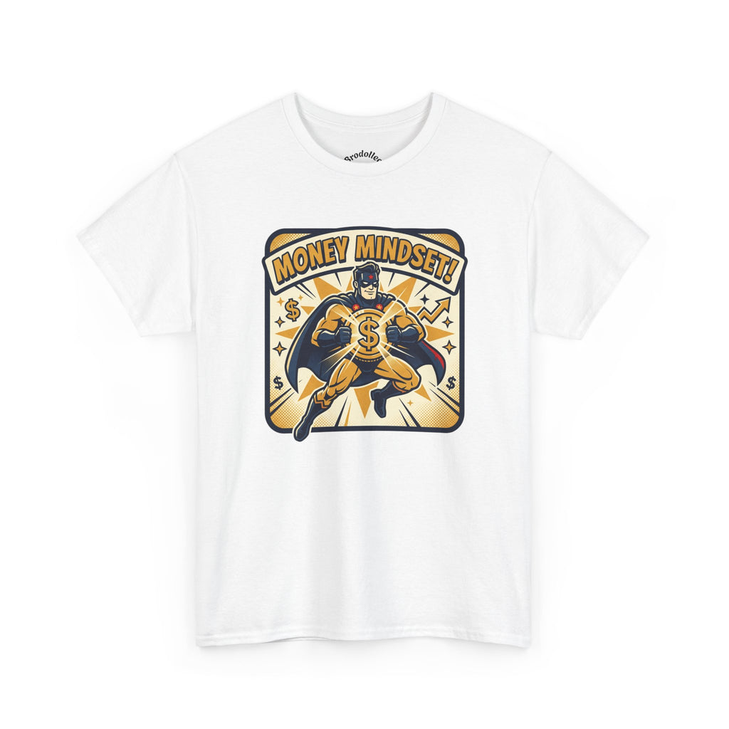 Money Mindset Tee — Retro Superhero Cash Graphic T-Shirt