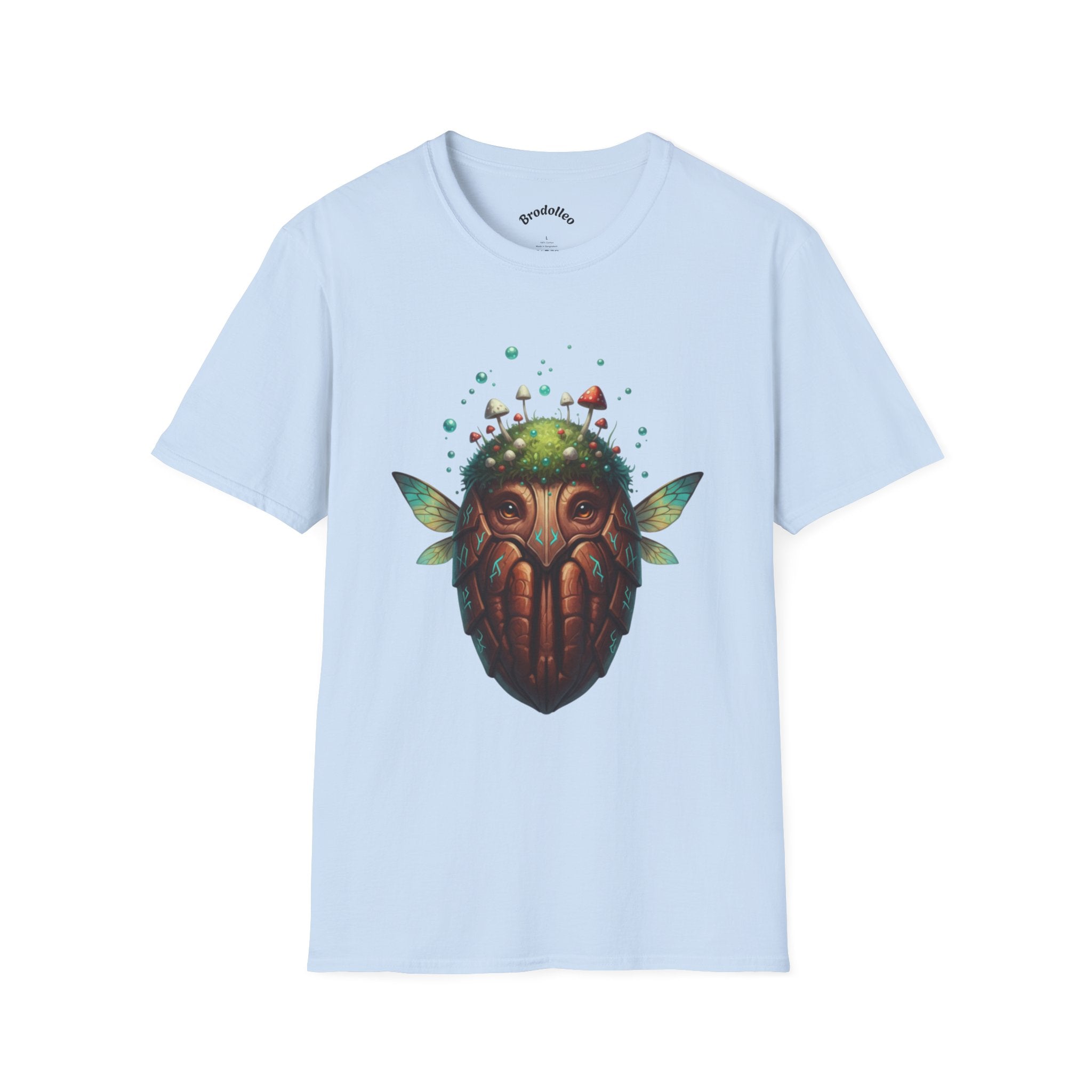 Fantasy Forest Mask T-Shirt — Woodland Creature Tee with Mushroom Crown