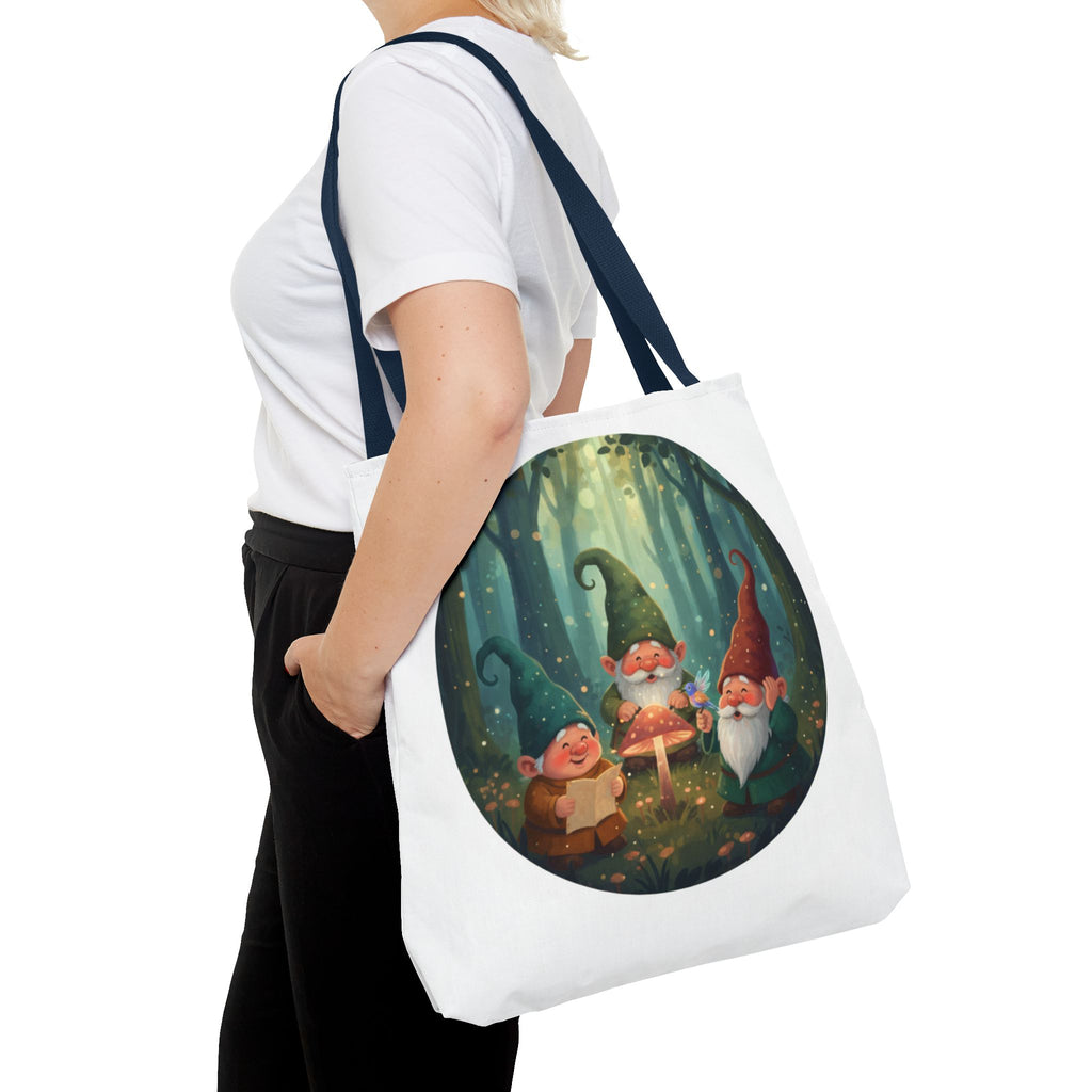 Gnome Forest Tote Bag — Magical Woodland Gnomes All-Over Print