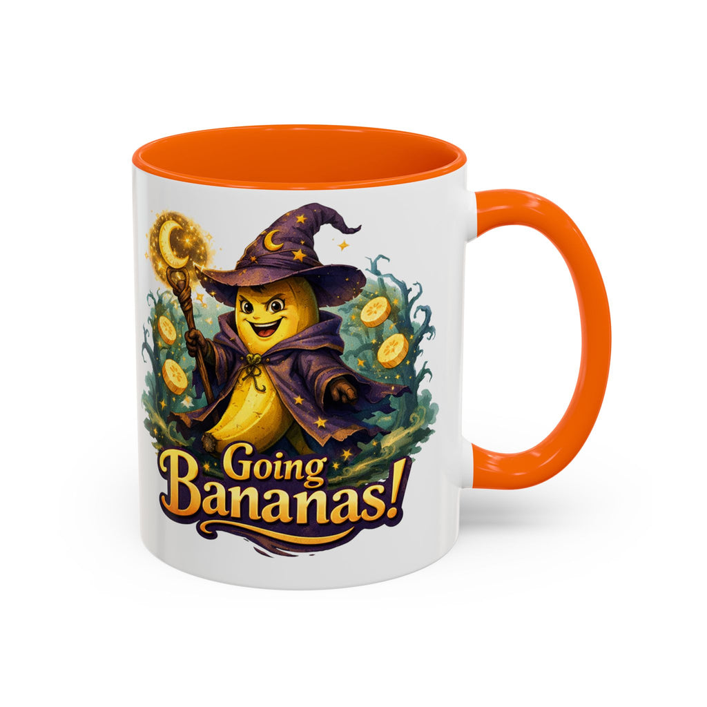 Going Bananas! Witch Banana Accent Coffee Mug — Fun Halloween Coffee Cup (11/15oz)