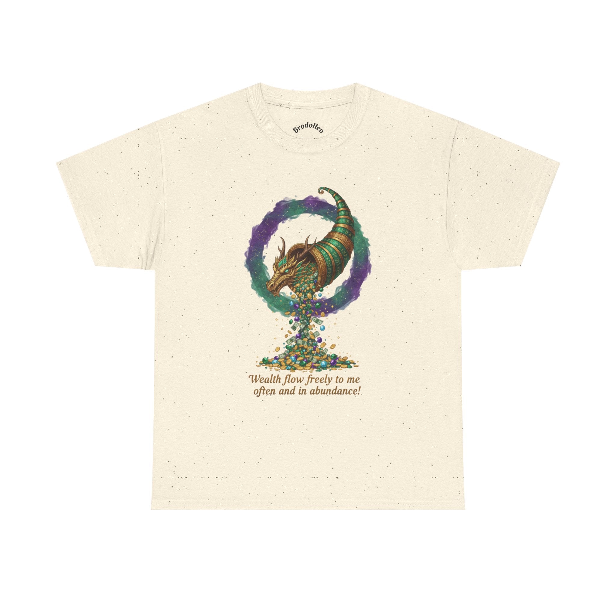 T-Shirt — Cornucopia Wealth Design: "Wealth Flows Freely to Me" Affirmation Tee