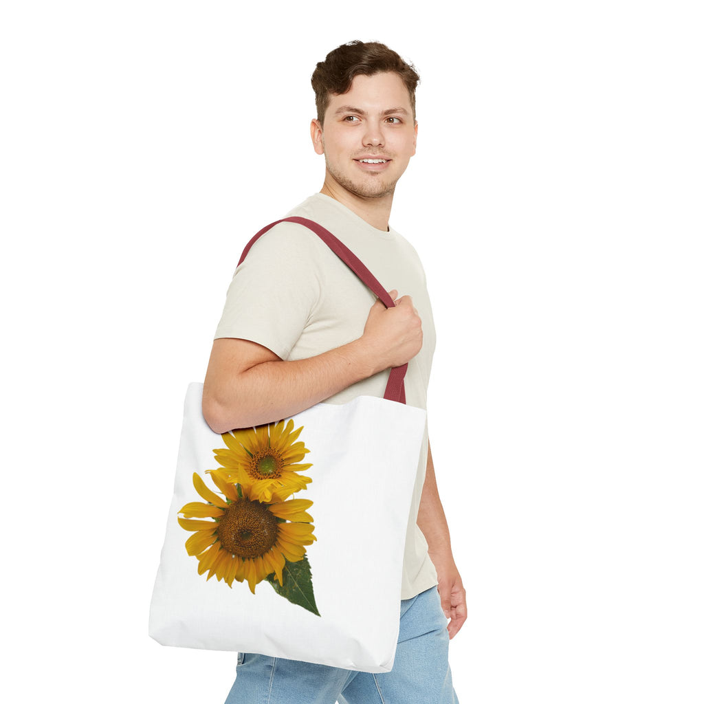 Sunflower Tote Bag — Bright Floral All-Over Print Shopping Tote