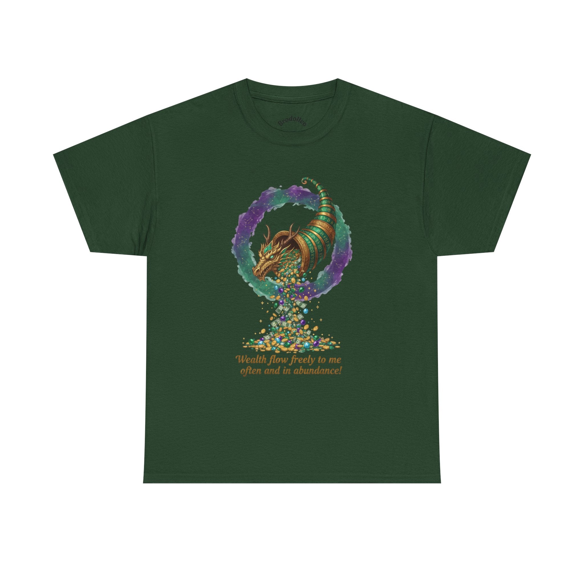 T-Shirt — Cornucopia Wealth Design: "Wealth Flows Freely to Me" Affirmation Tee