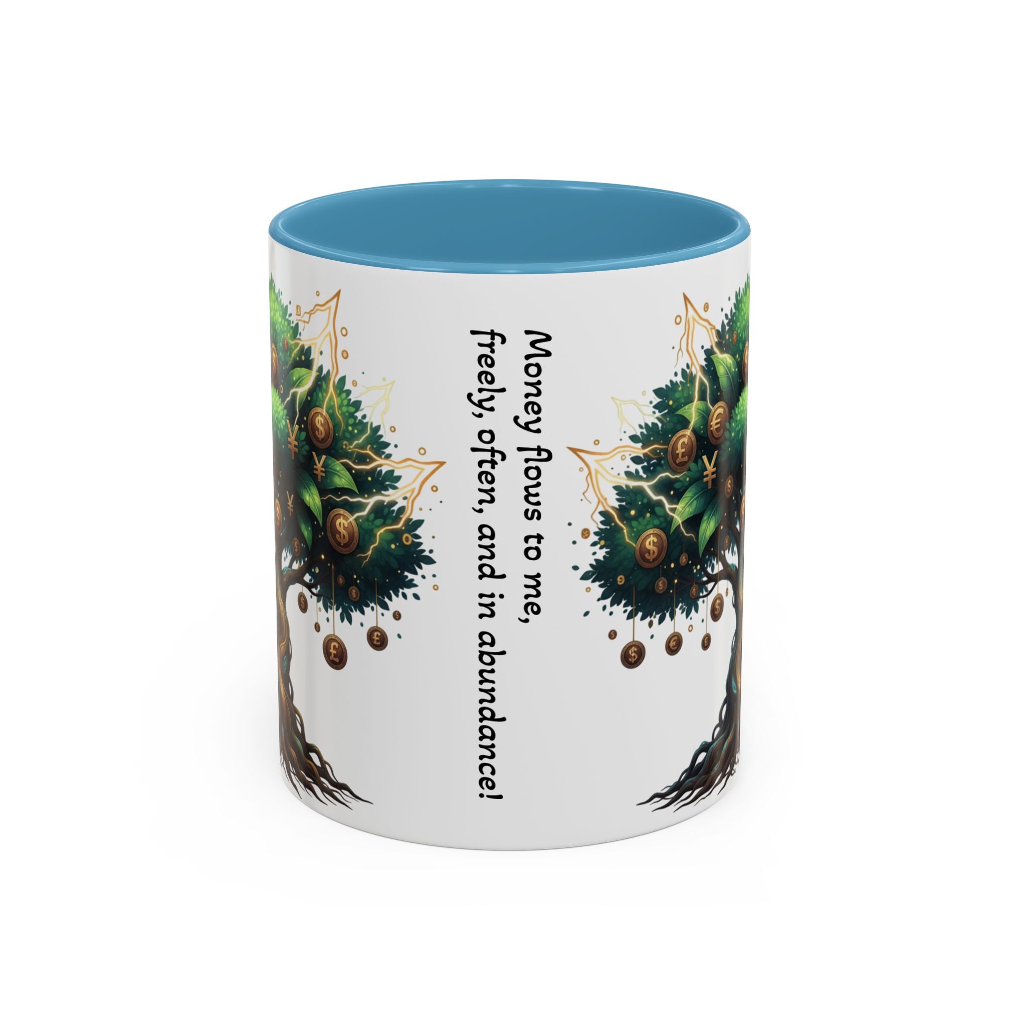 Accent Mug — Money Flows to Me Tree of Abundance Coffee Cup (11/15oz)
