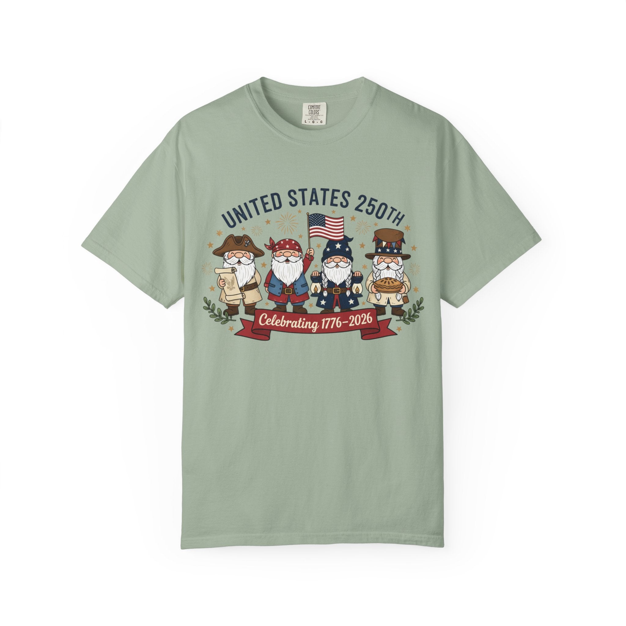United States 250th Celebration T-shirt | Colonial Characters, 1776–2026