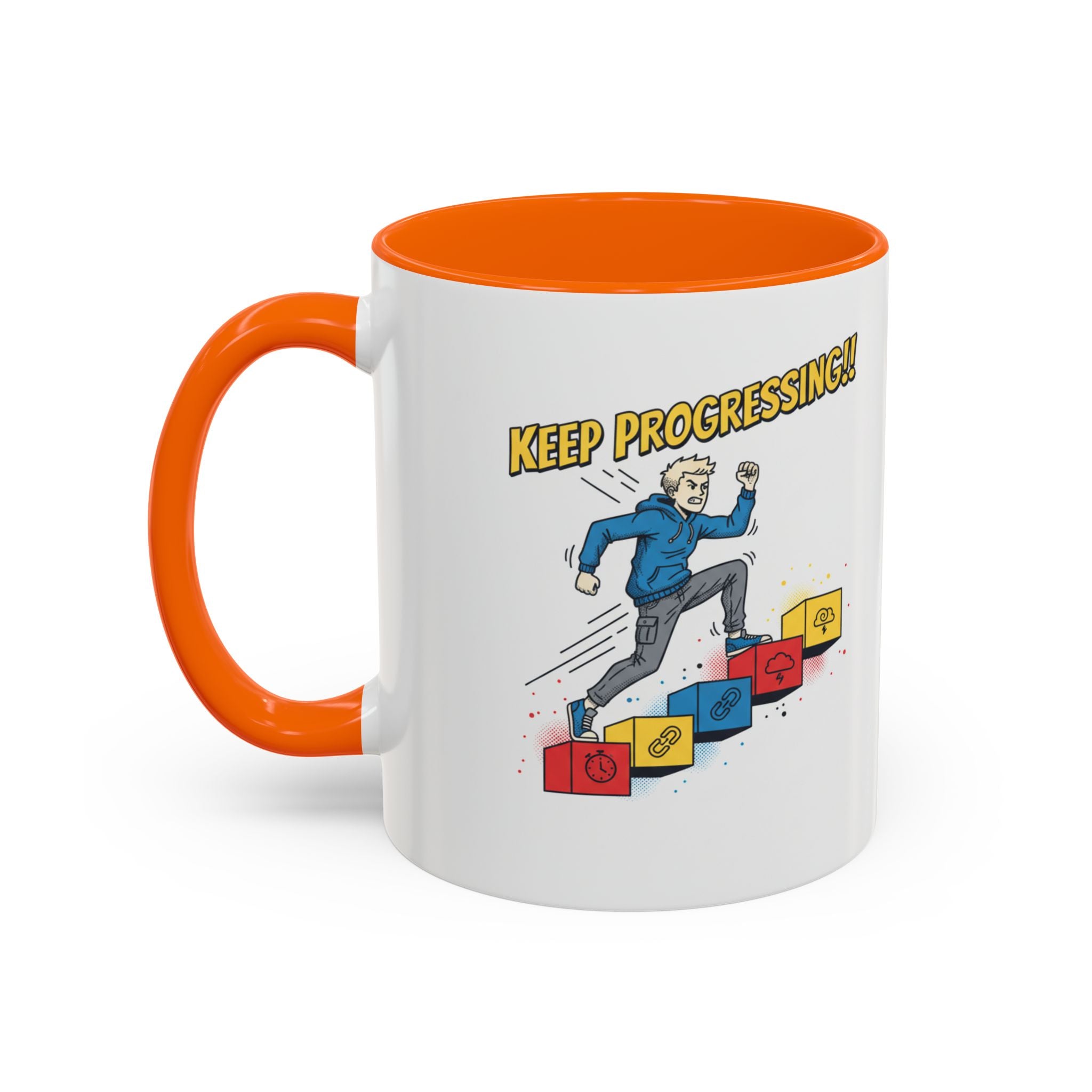 Keep Progressing Coffee Mug — Motivational Accent Mug (11/15oz)
