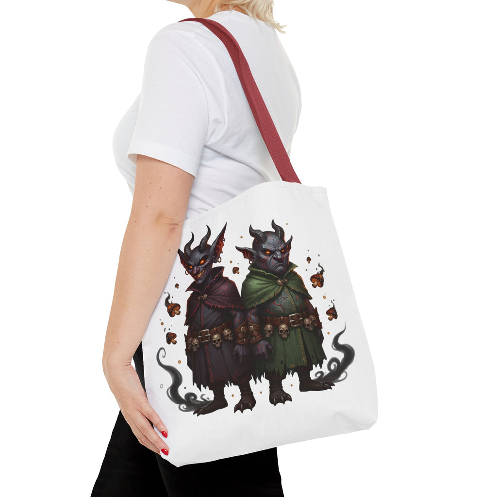 Tote Bag — Cute Dark Demon Duo Illustration Tote
