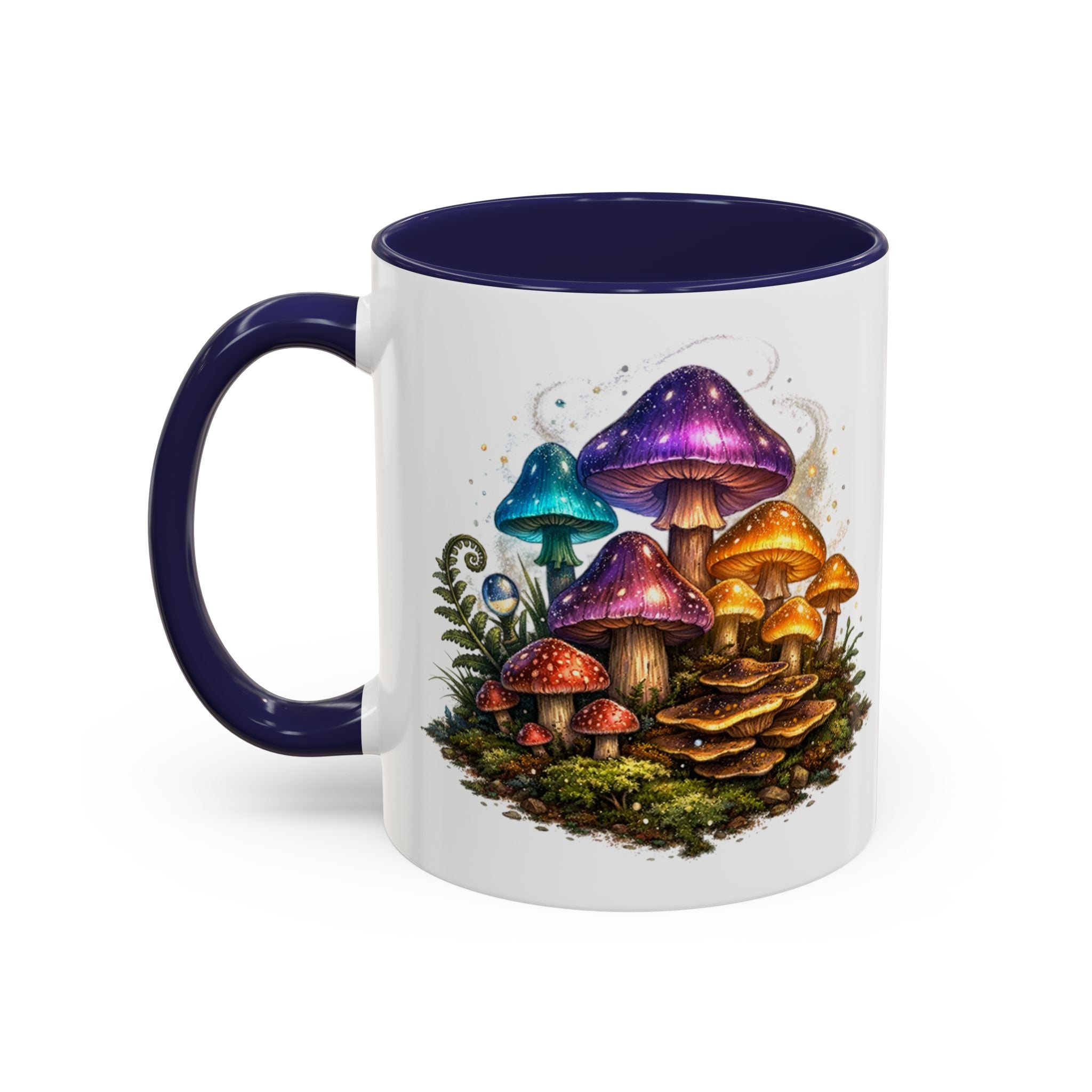 Colorful Fantasy Mushroom Coffee Mug — Accent Ceramic 11/15oz