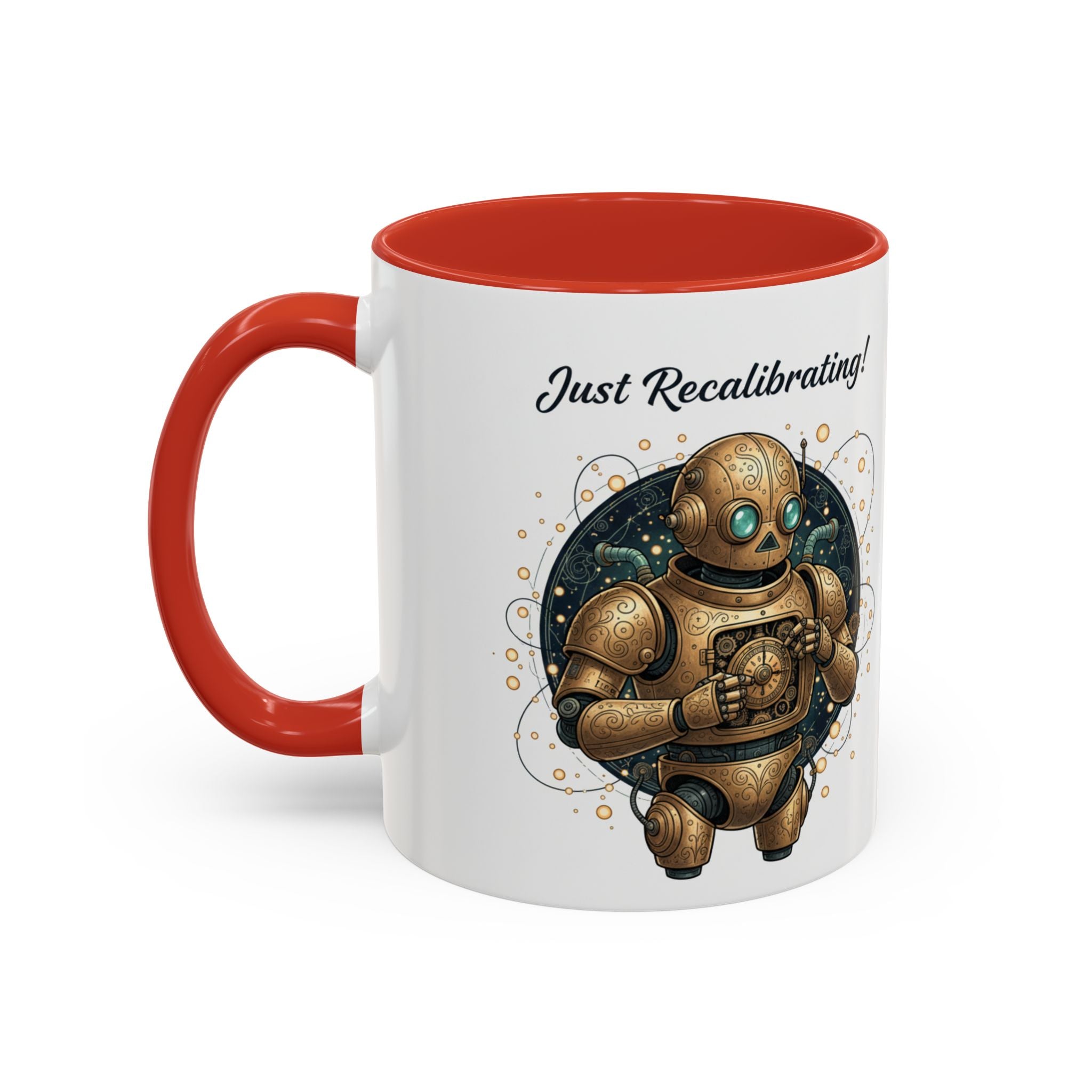 Just Recalibrating Robot Coffee Mug – Cute Steampunk Robot Accent Mug (11/15oz)