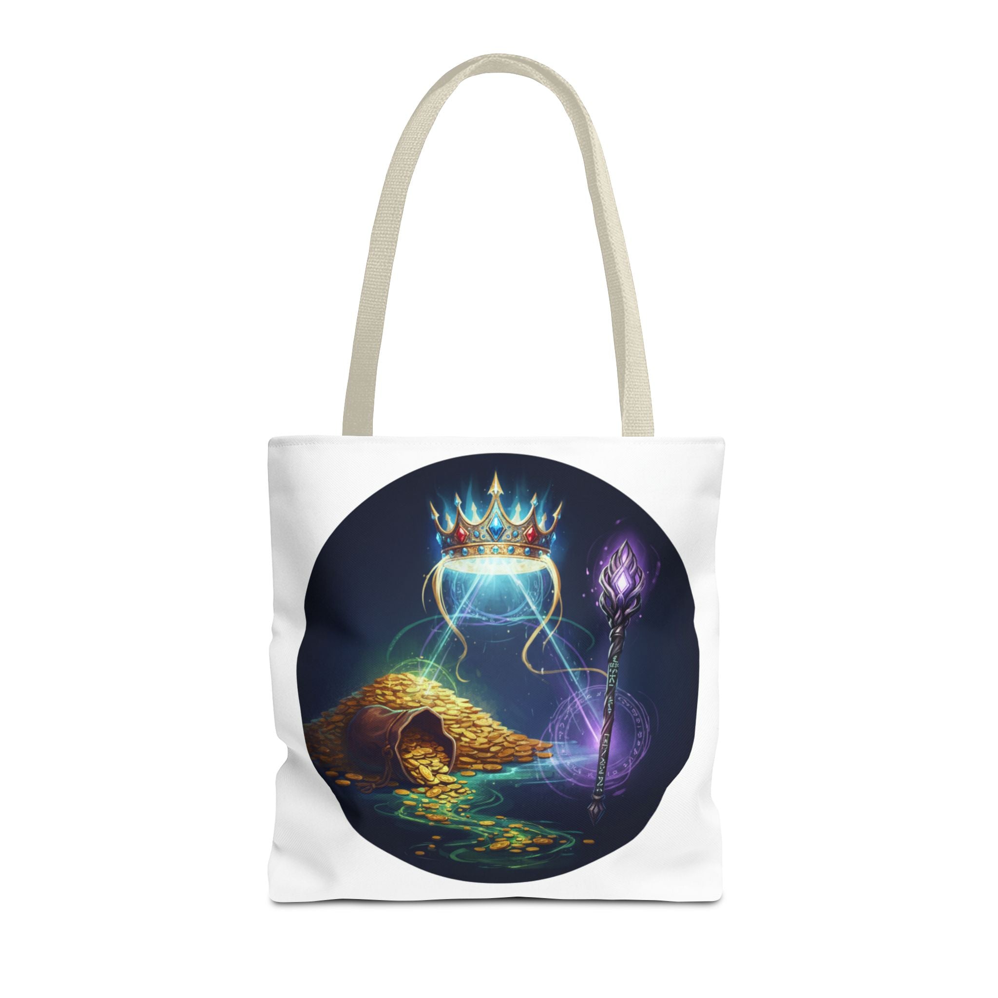 Mystic Crown & Treasure Tote Bag — Fantasy Magic Art Tote