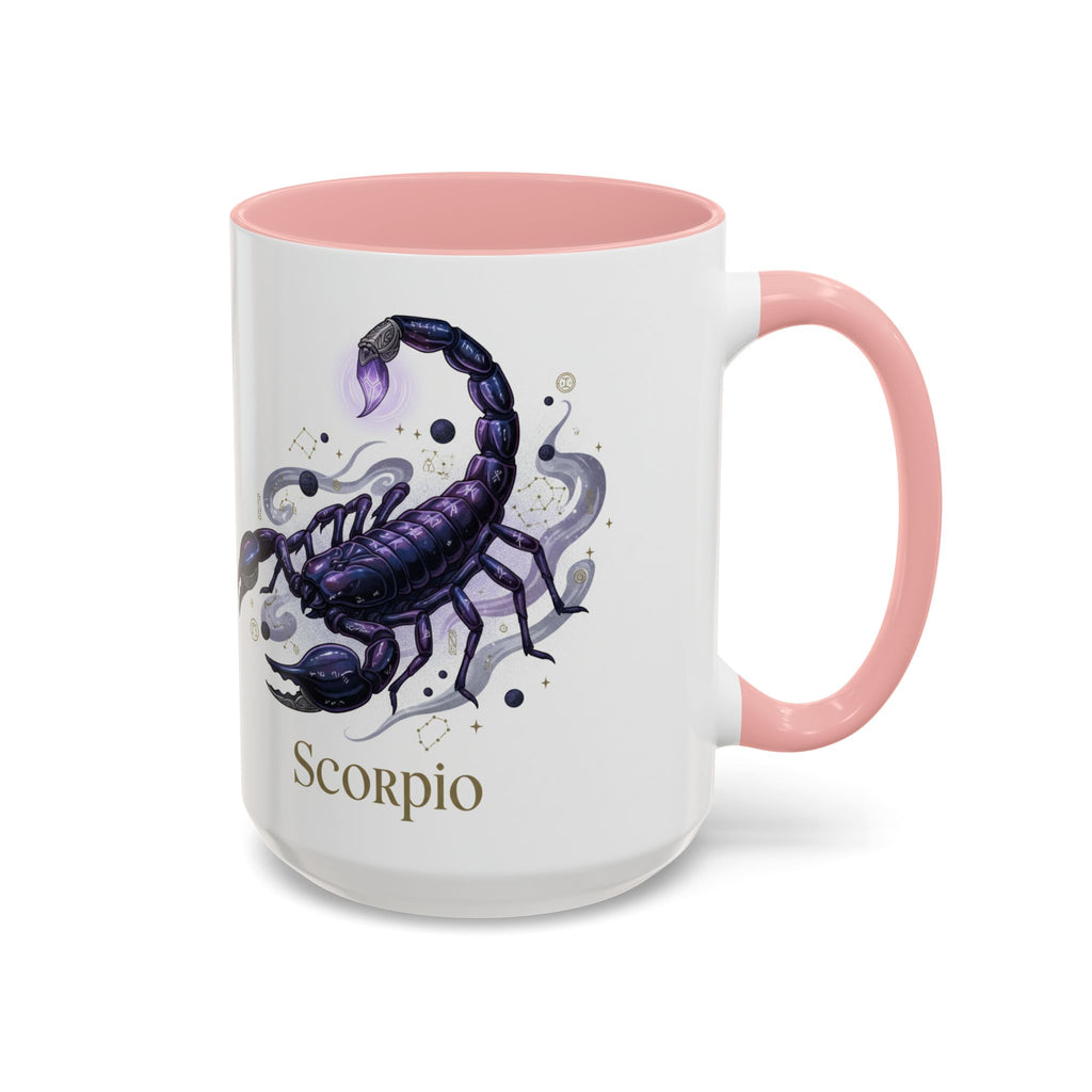 Scorpio Zodiac Coffee Mug — Purple Scorpion Accent Mug (11/15oz)