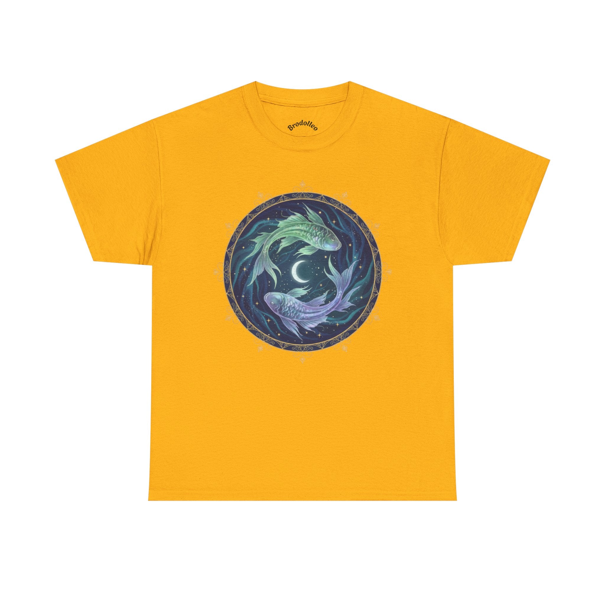 Pisces Fish Tee — Celestial Koi Moon Graphic T-Shirt