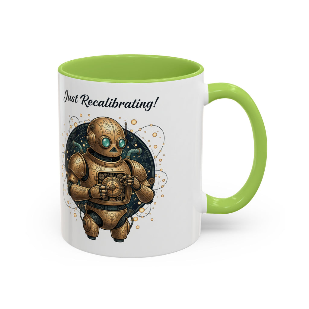 Just Recalibrating Robot Coffee Mug – Cute Steampunk Robot Accent Mug (11/15oz)